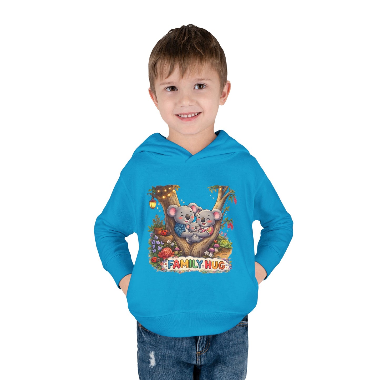Family Hug Koala Toddler Pullover Fleece Hoodie