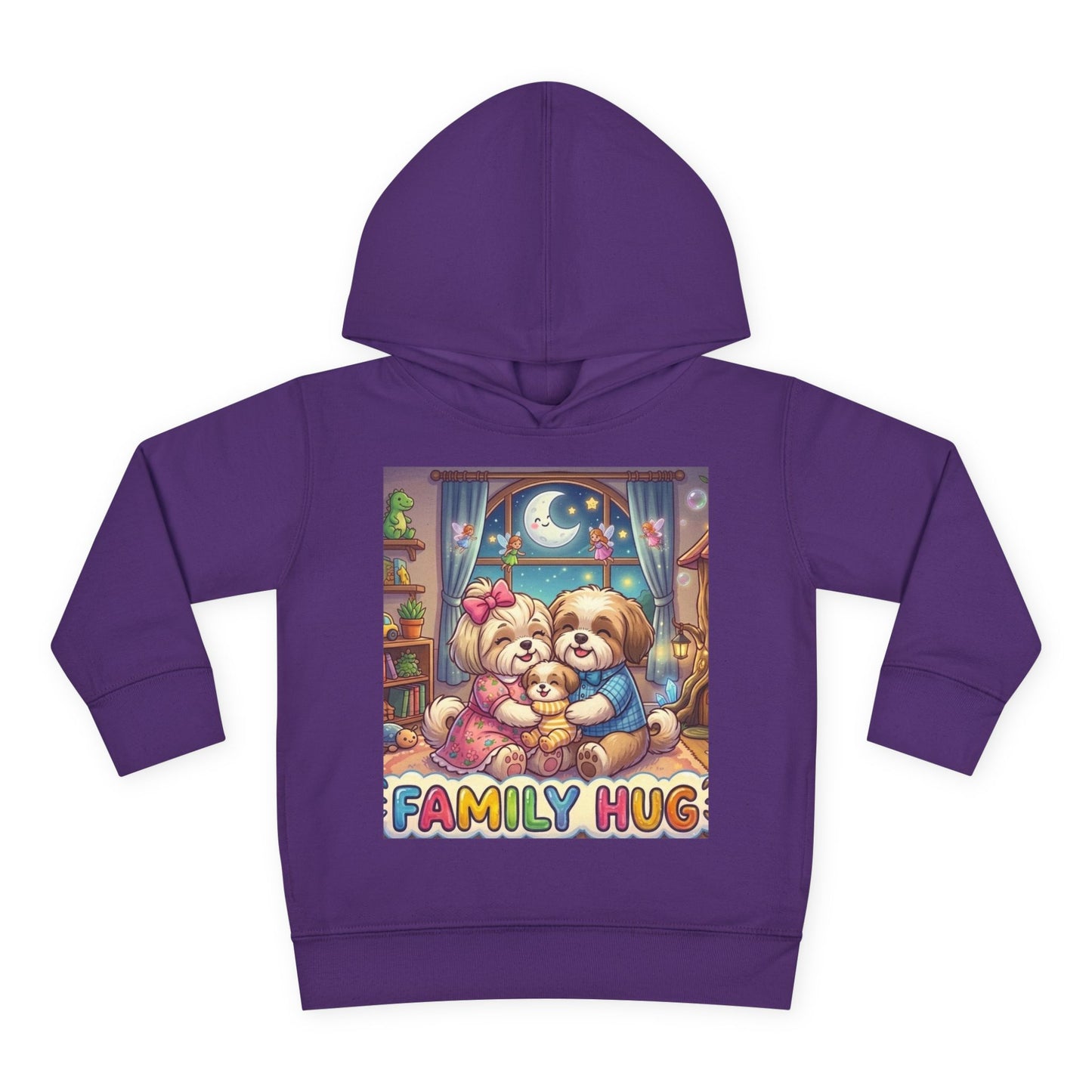Family Hug Shih Tzu Toddler Pullover Fleece Hoodie
