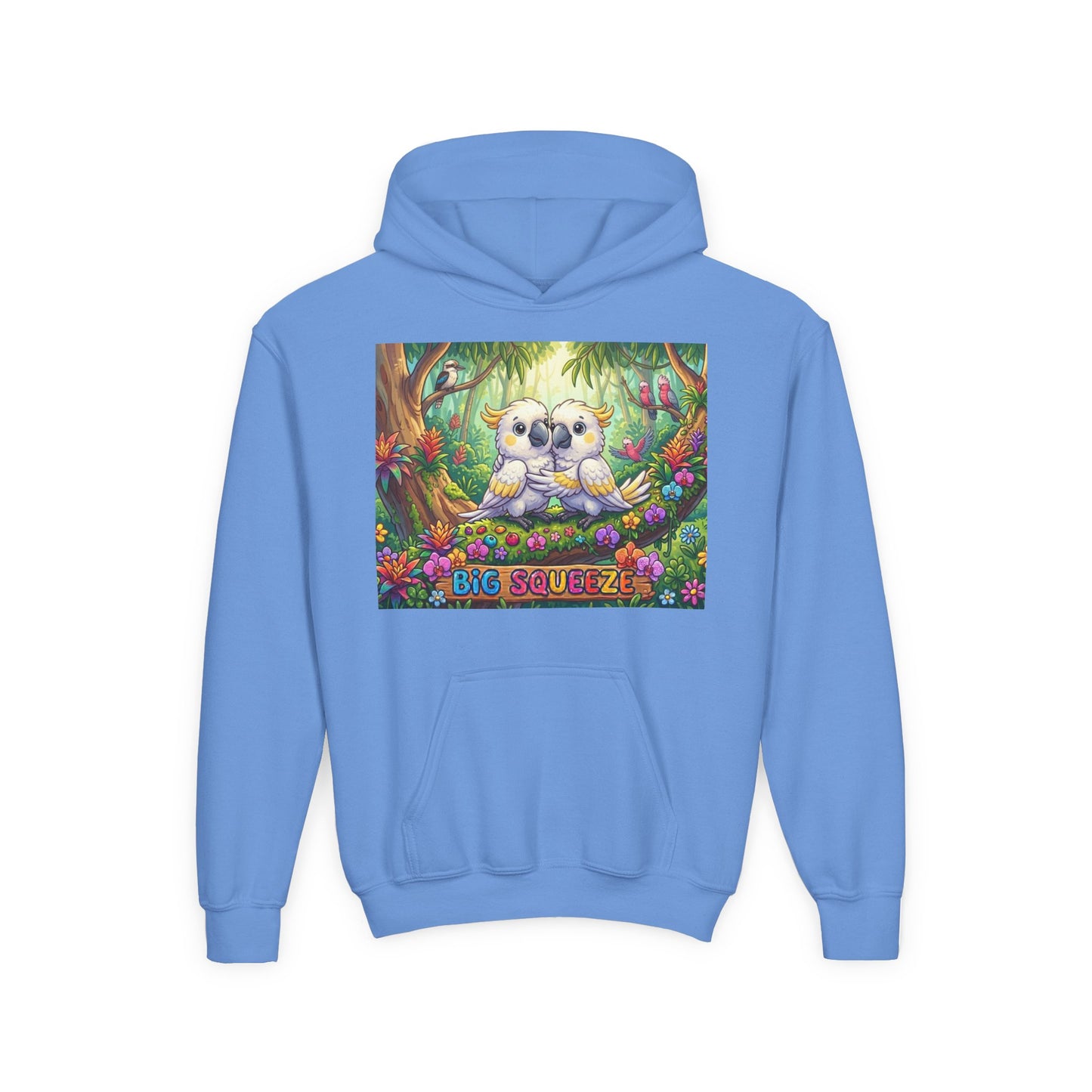 Big Squeeze Cockatoo Youth Heavy Blend Hooded Sweatshirt