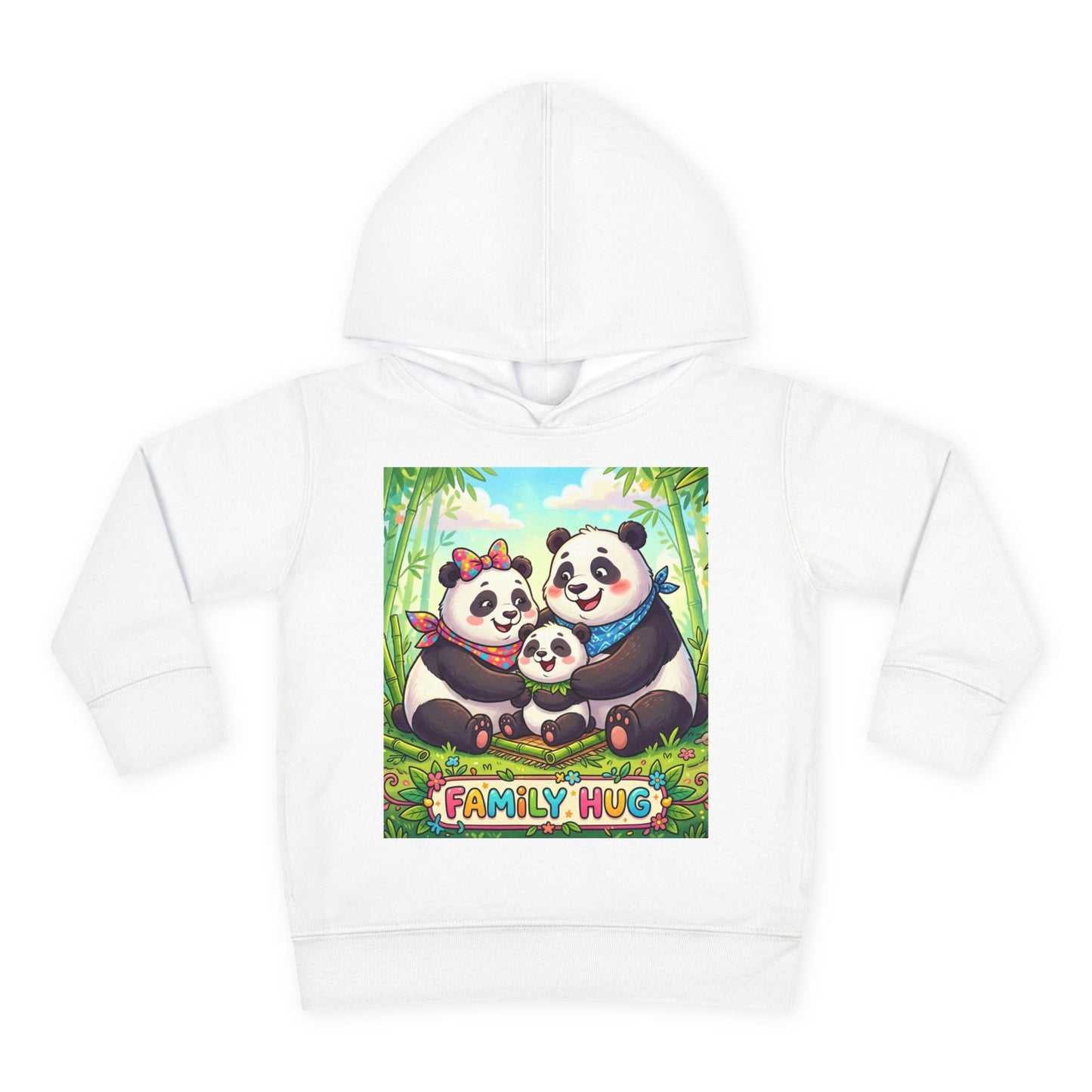 Family Hug Panda Toddler Pullover Fleece Hoodie