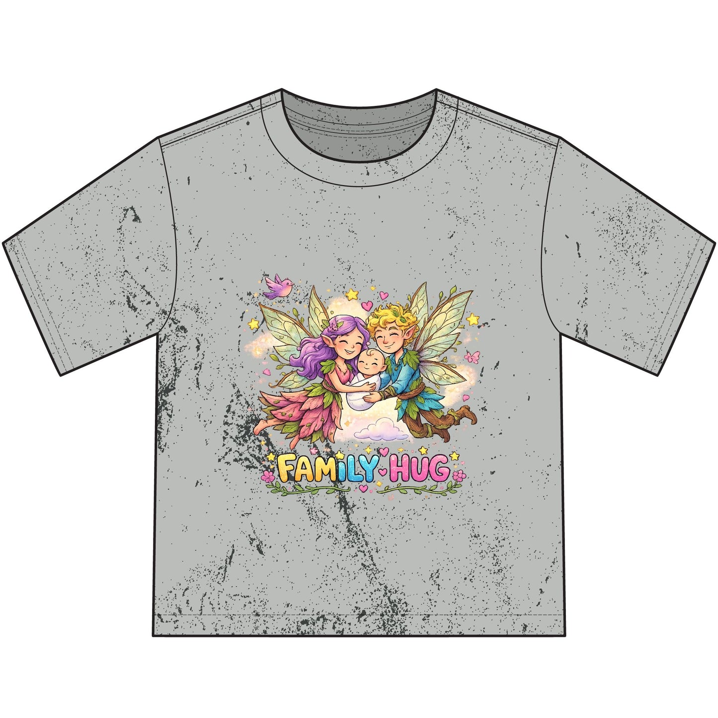 Family Hug Fairy Heavyweight Color Blast Youth T-Shirt