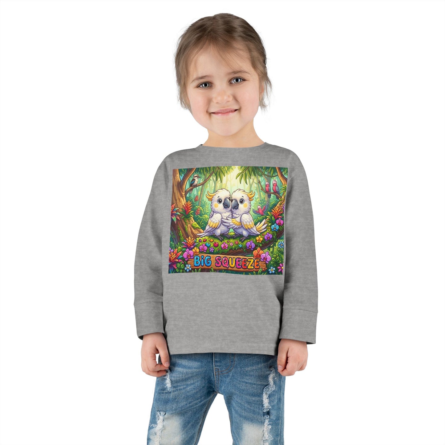Big Squeeze Cockatoo Toddler Long Sleeve Tee