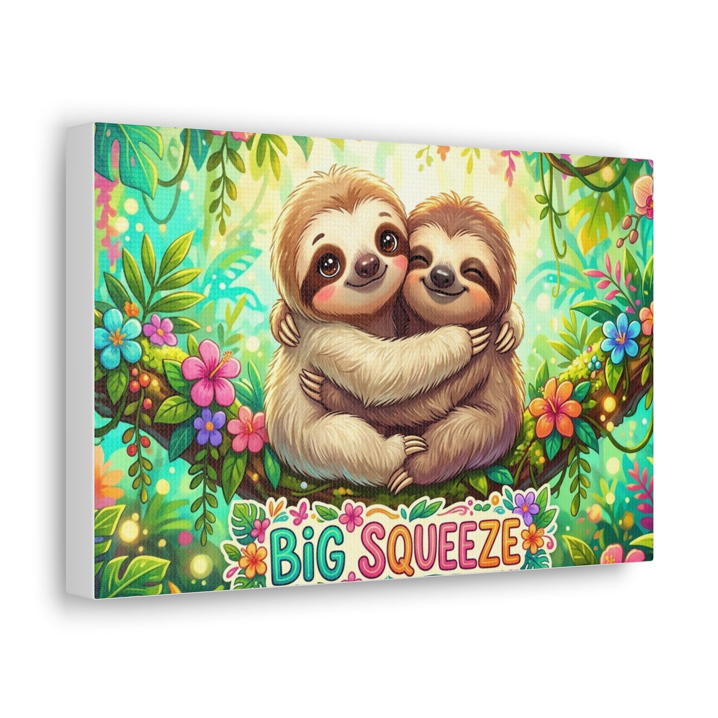 Big Squeeze Sloth Classic Canvas