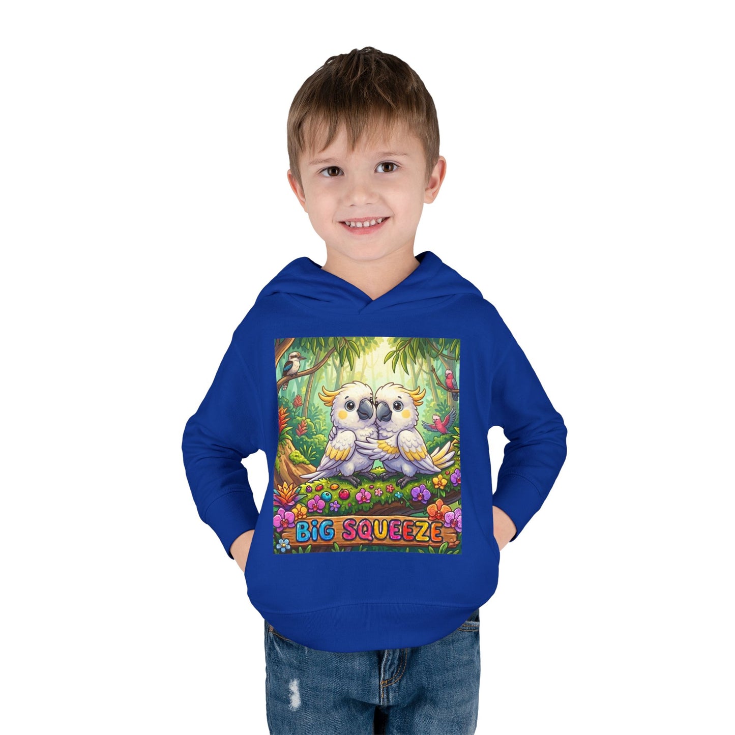 Big Squeeze Cockatoo Toddler Pullover Fleece Hoodie