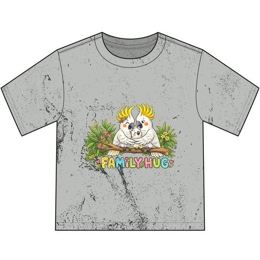 Family Hug Cockatoo Heavyweight Color Blast Youth T-Shirt