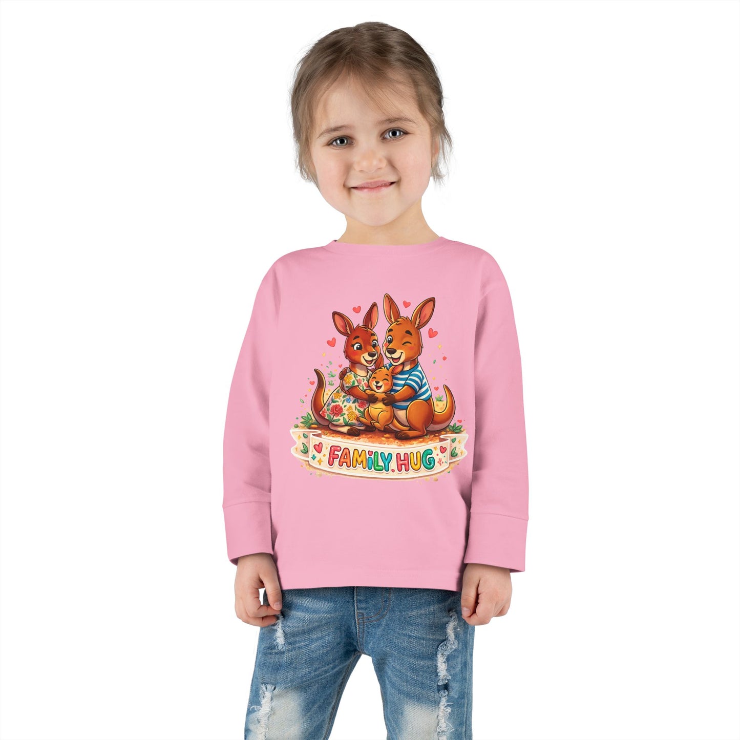 Family Hug Kangaroo Toddler Long Sleeve Tee