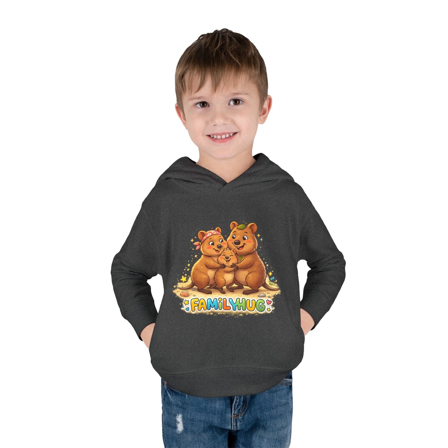 Family Hug Quokka Toddler Pullover Fleece Hoodie