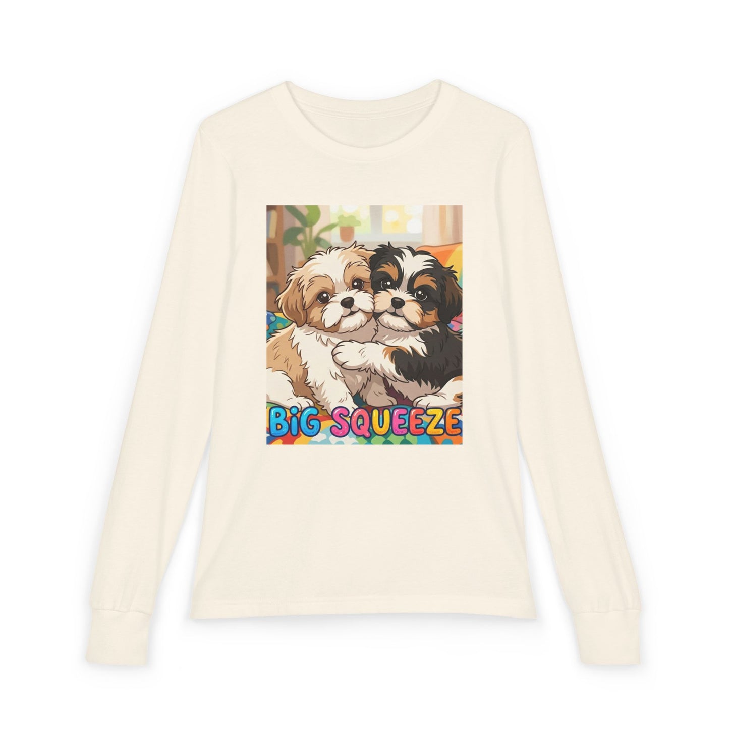 Big Squeeze Shih Tzu Youth Jersey Long Sleeve Tee