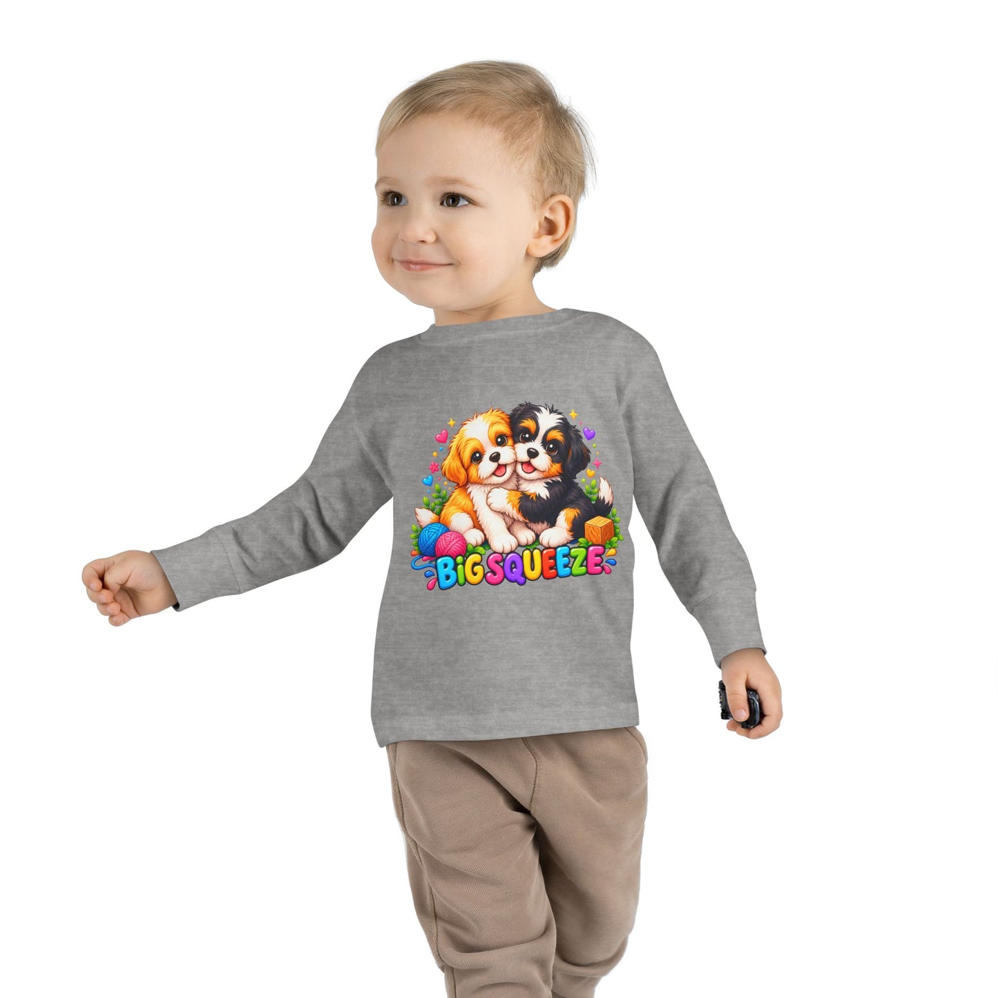 Big Squeeze Shih Tzu Toddler Long Sleeve Tee