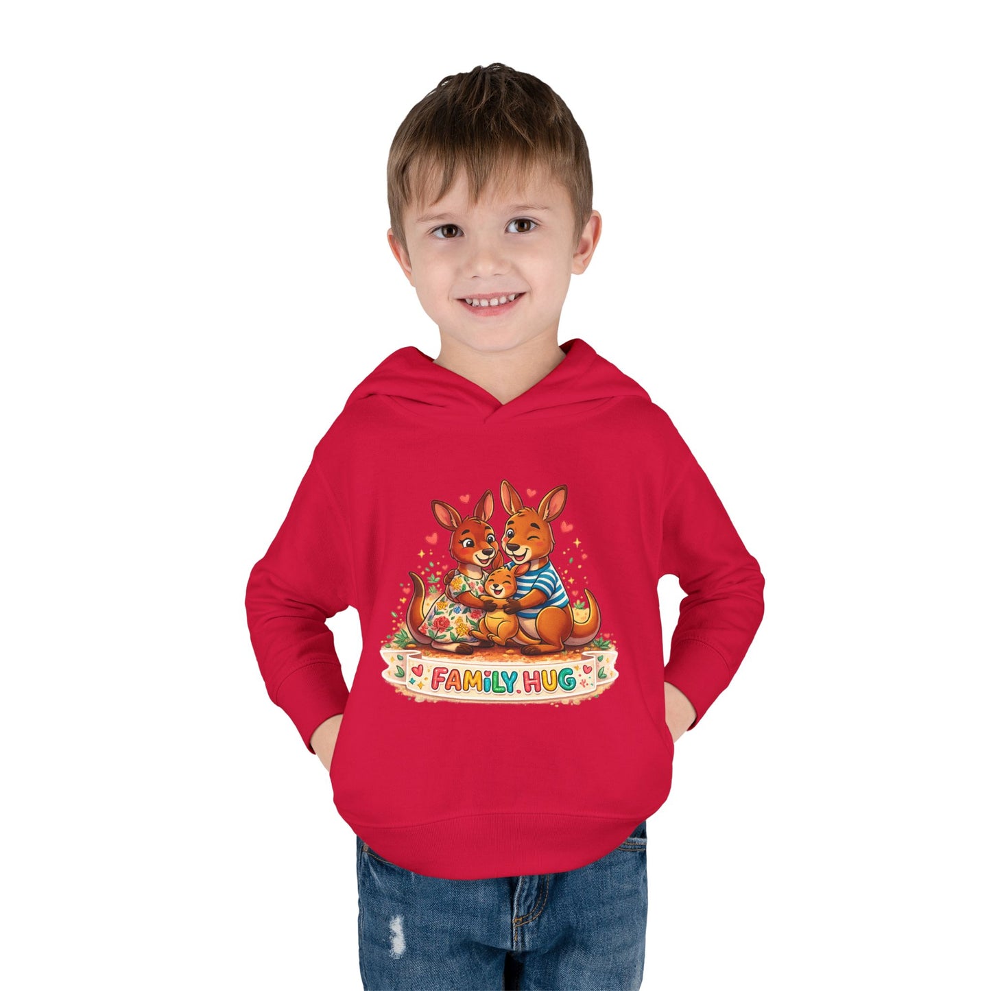 Family Hug Kangaroo Toddler Pullover Fleece Hoodie