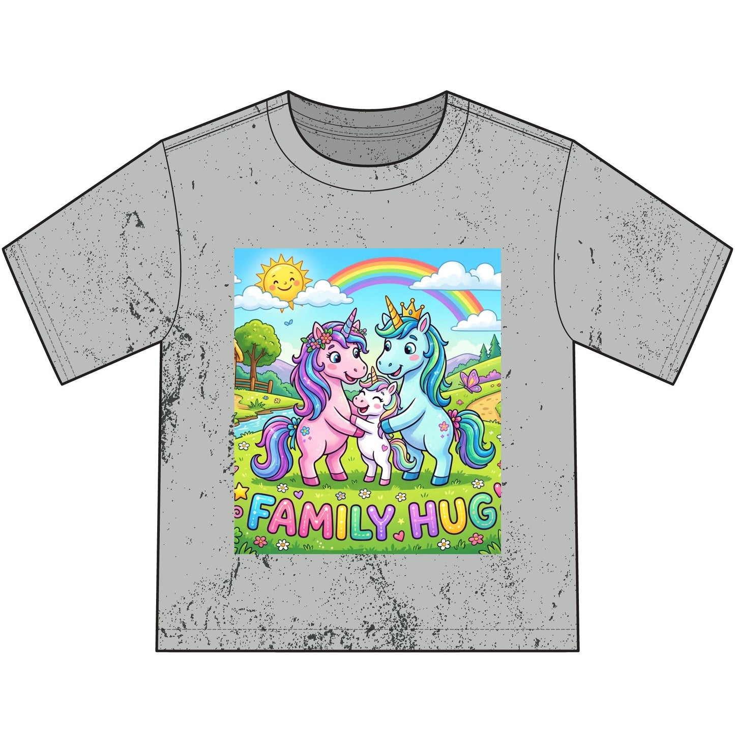 Family Hug Unicorn Heavyweight Color Blast Youth T-Shirt