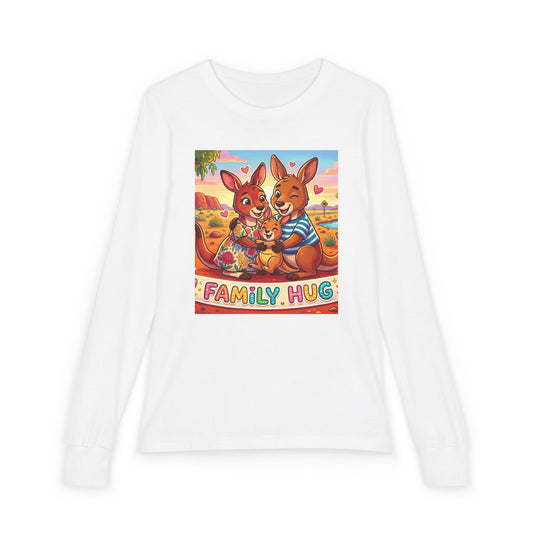 Family Hug Kangaroo Youth Jersey Long Sleeve Tee