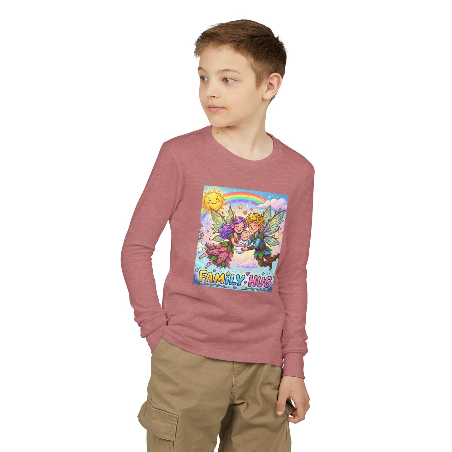 Family Hug Fairy Youth Jersey Long Sleeve Tee
