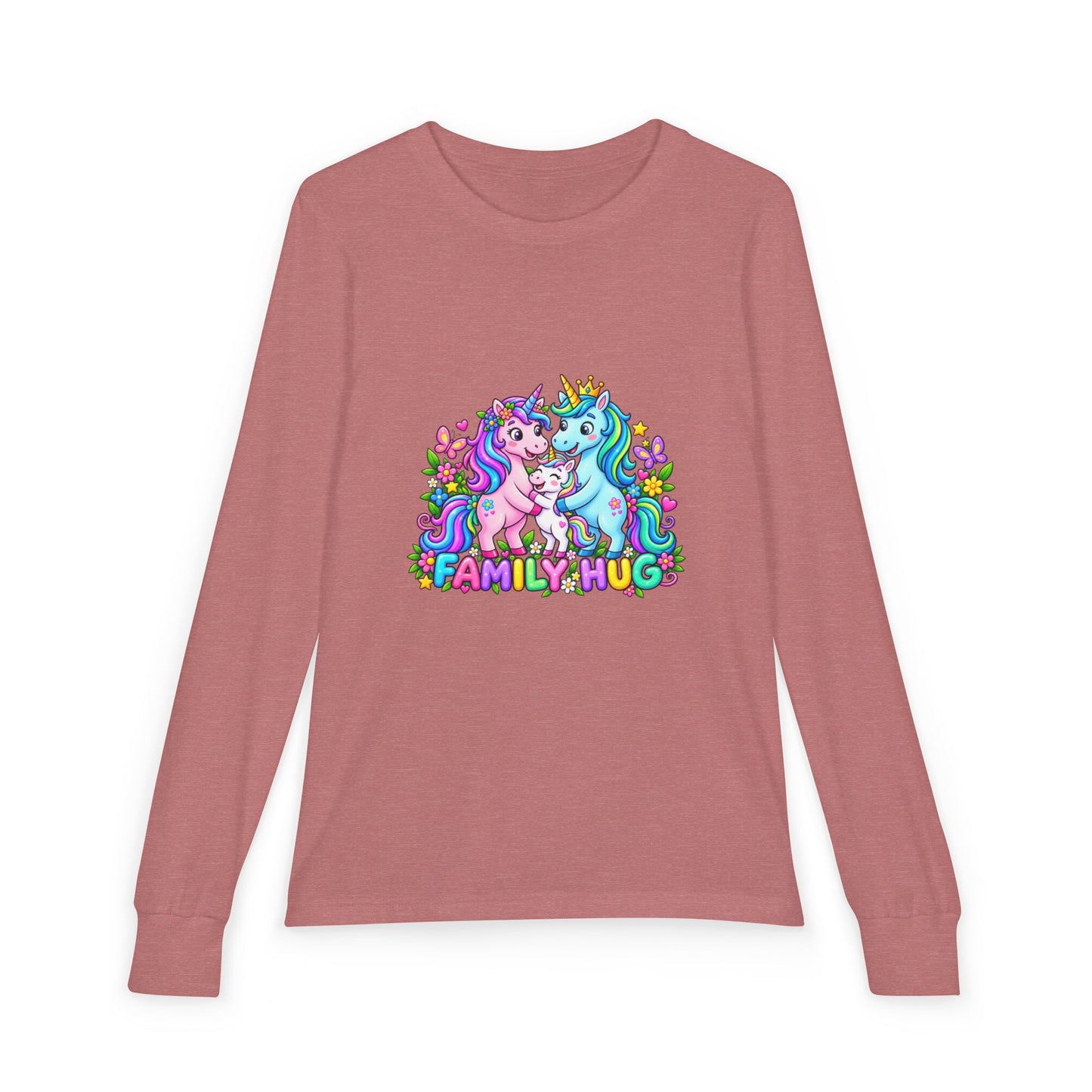 Family Hug Unicorn Youth Jersey Long Sleeve Tee