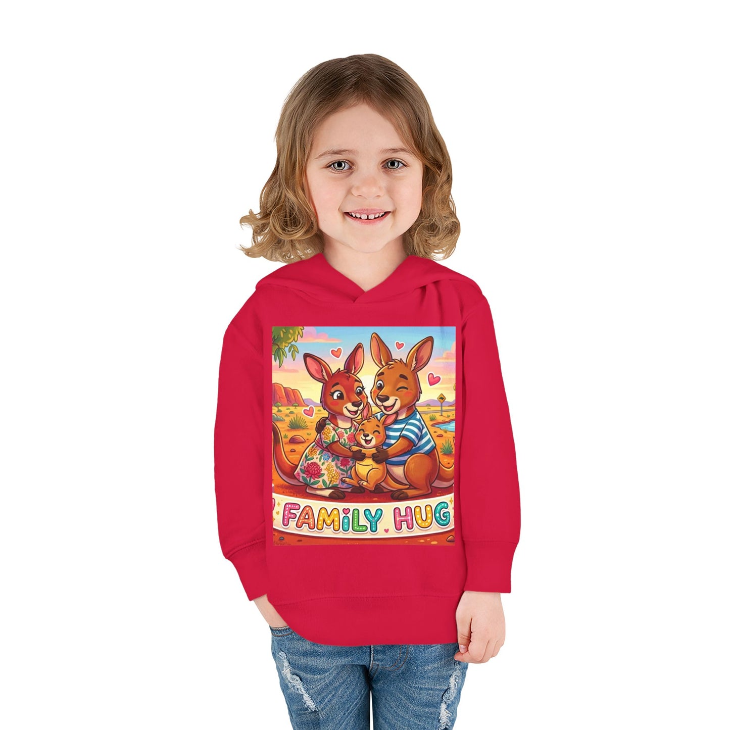 Family Hug Kangaroo Toddler Pullover Fleece Hoodie