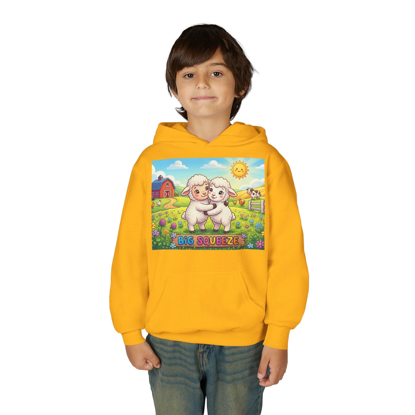 Big Squeeze Lamb Youth Heavy Blend Hooded Sweatshirt