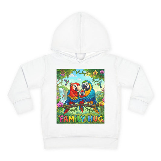 Family Hug Macaw Toddler Pullover Fleece Hoodie