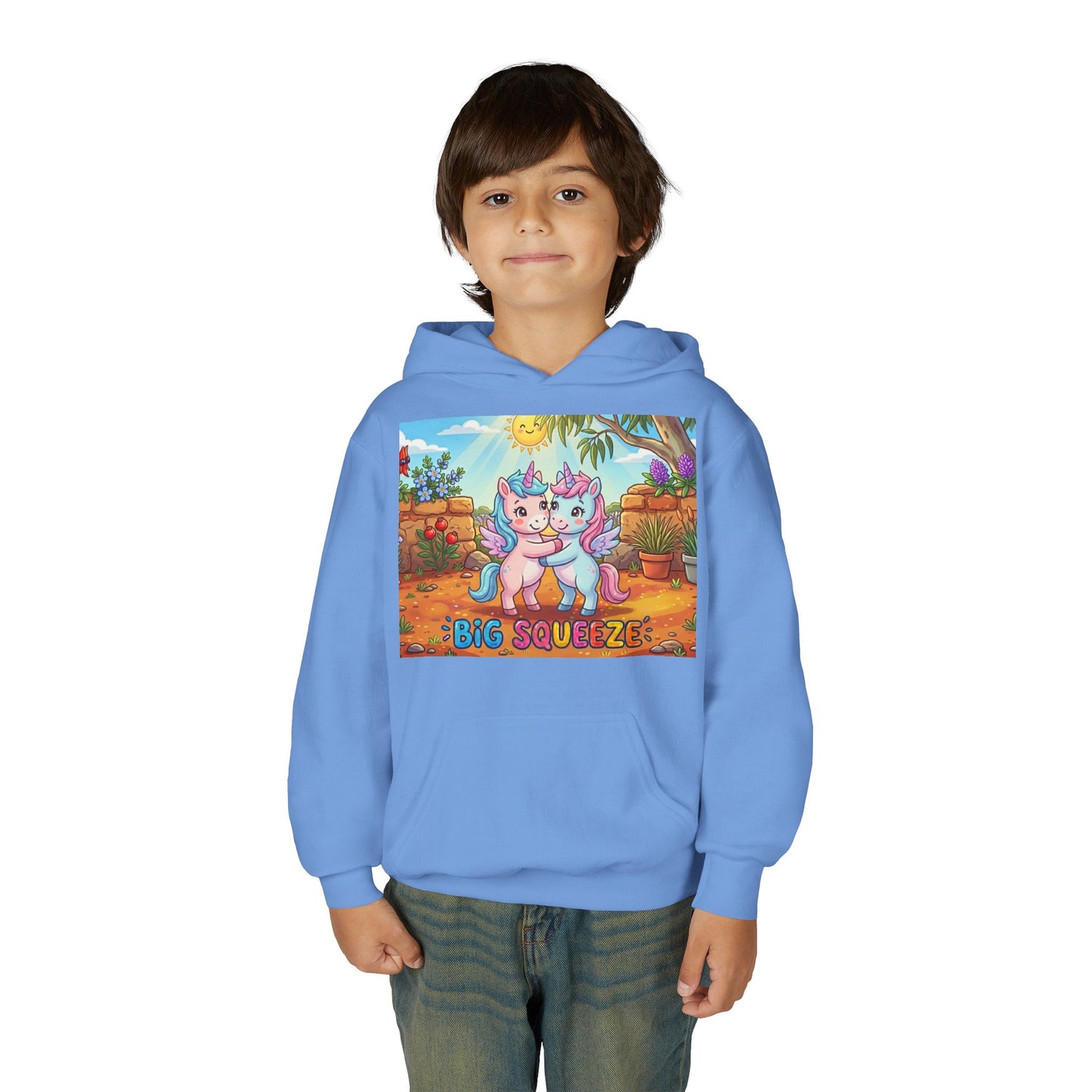 Big Squeeze Unicorn Youth Heavy Blend Hooded Sweatshirt