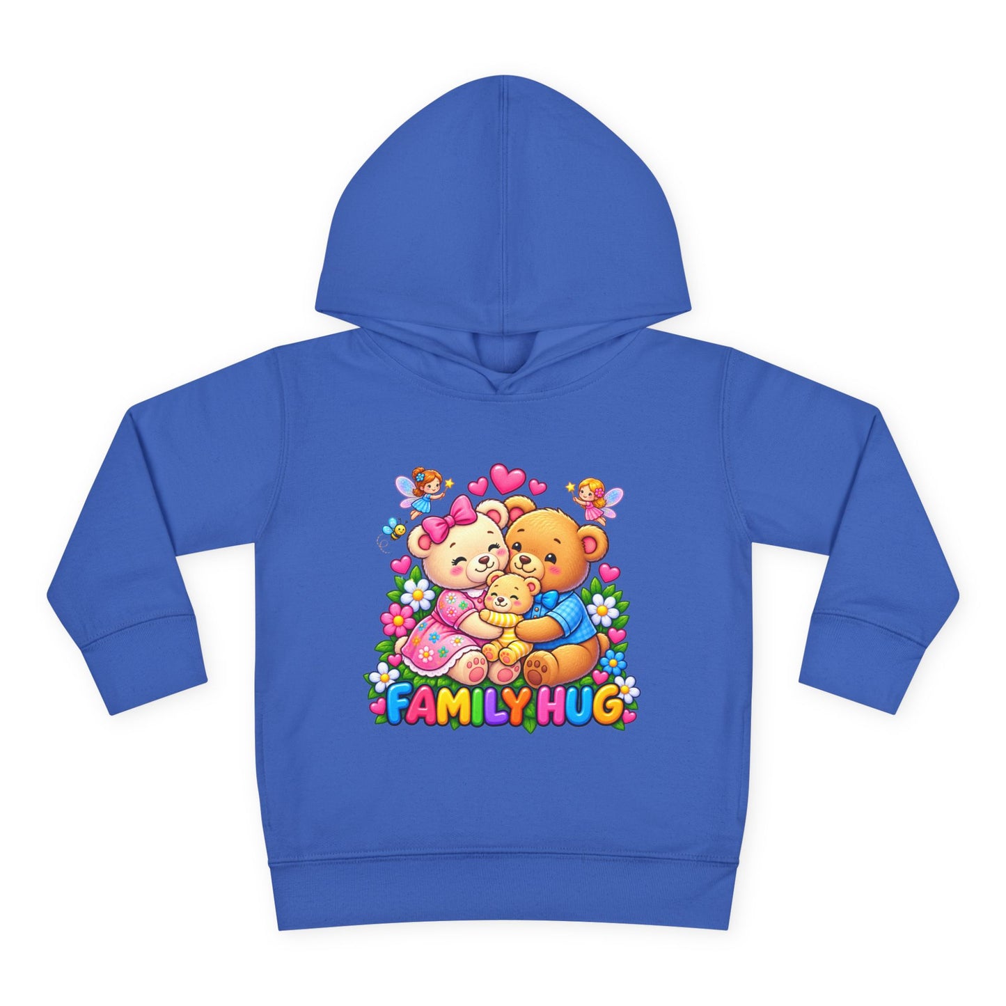 Family Hug Teddy Toddler Pullover Fleece Hoodie