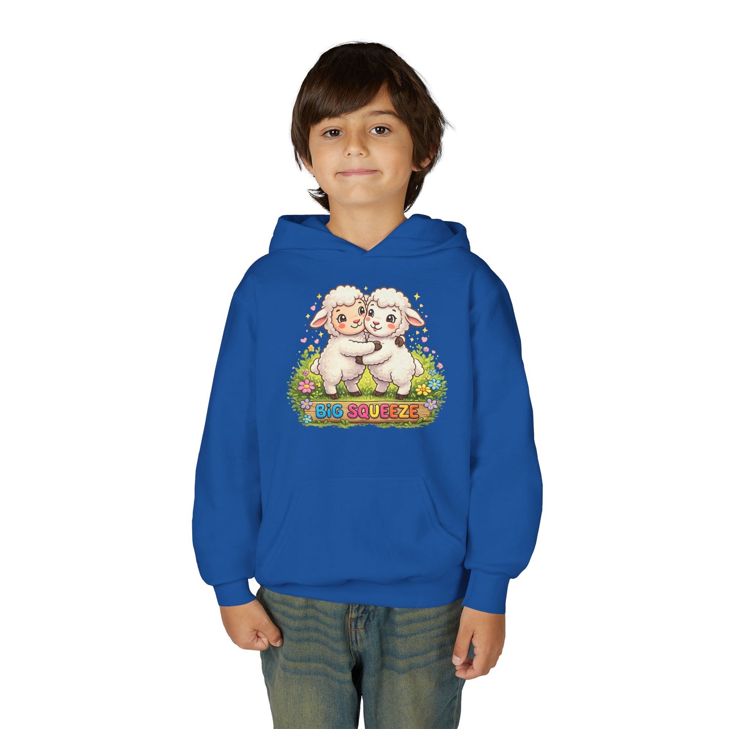Big Squeeze Lamb Youth Heavy Blend Hooded Sweatshirt