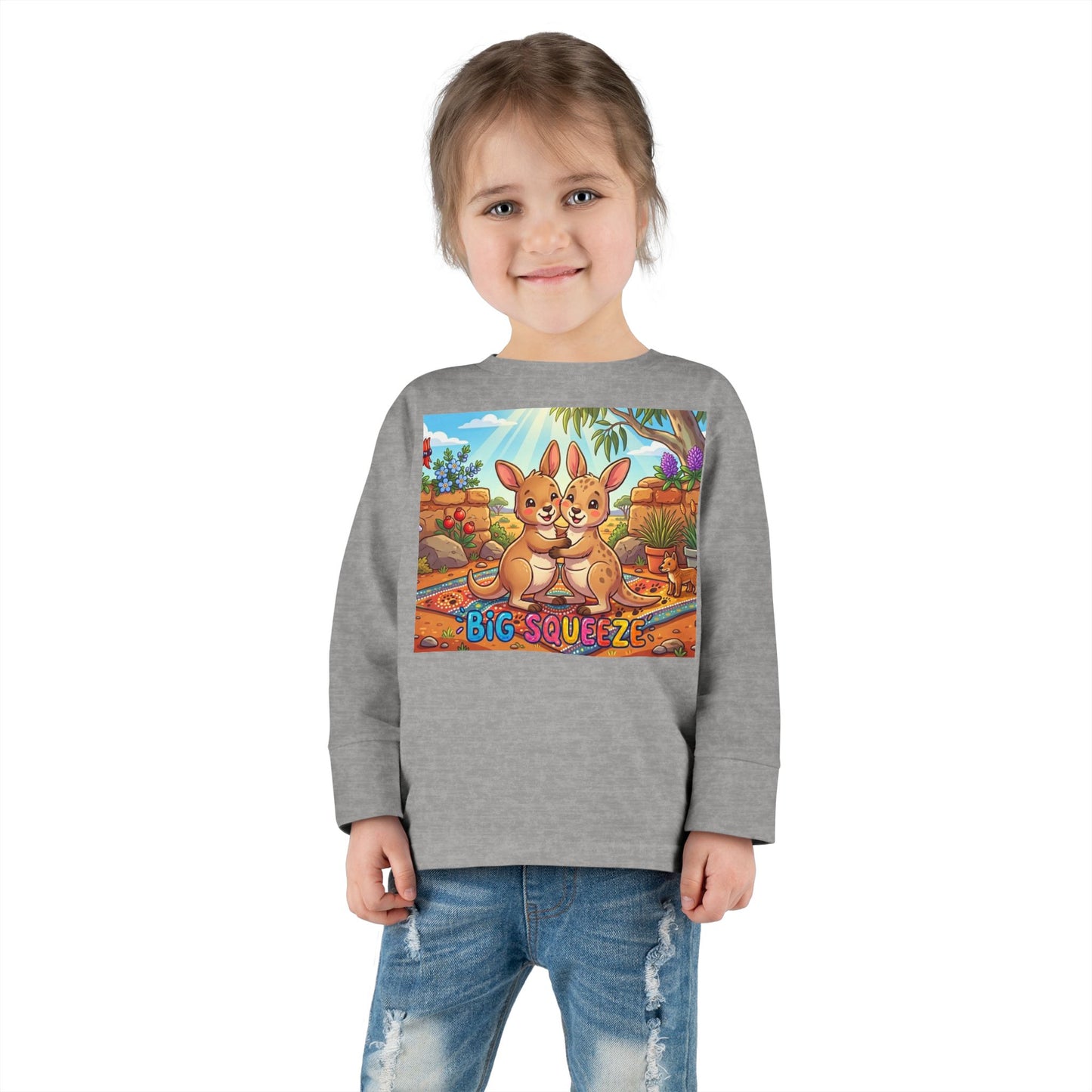 Big Squeeze Kangaroo Toddler Long Sleeve Tee