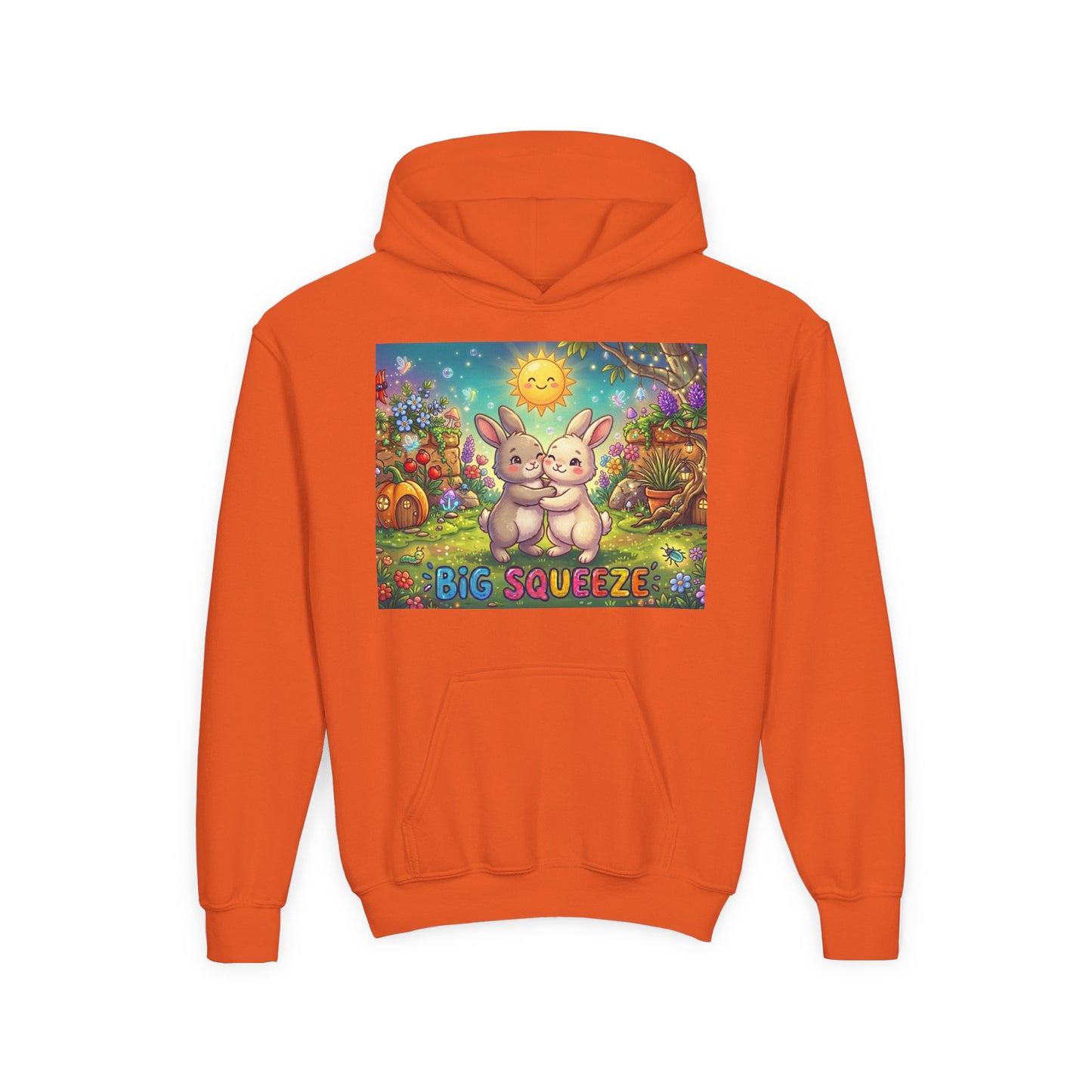 Big Squeeze Bunny Youth Heavy Blend Hooded Sweatshirt