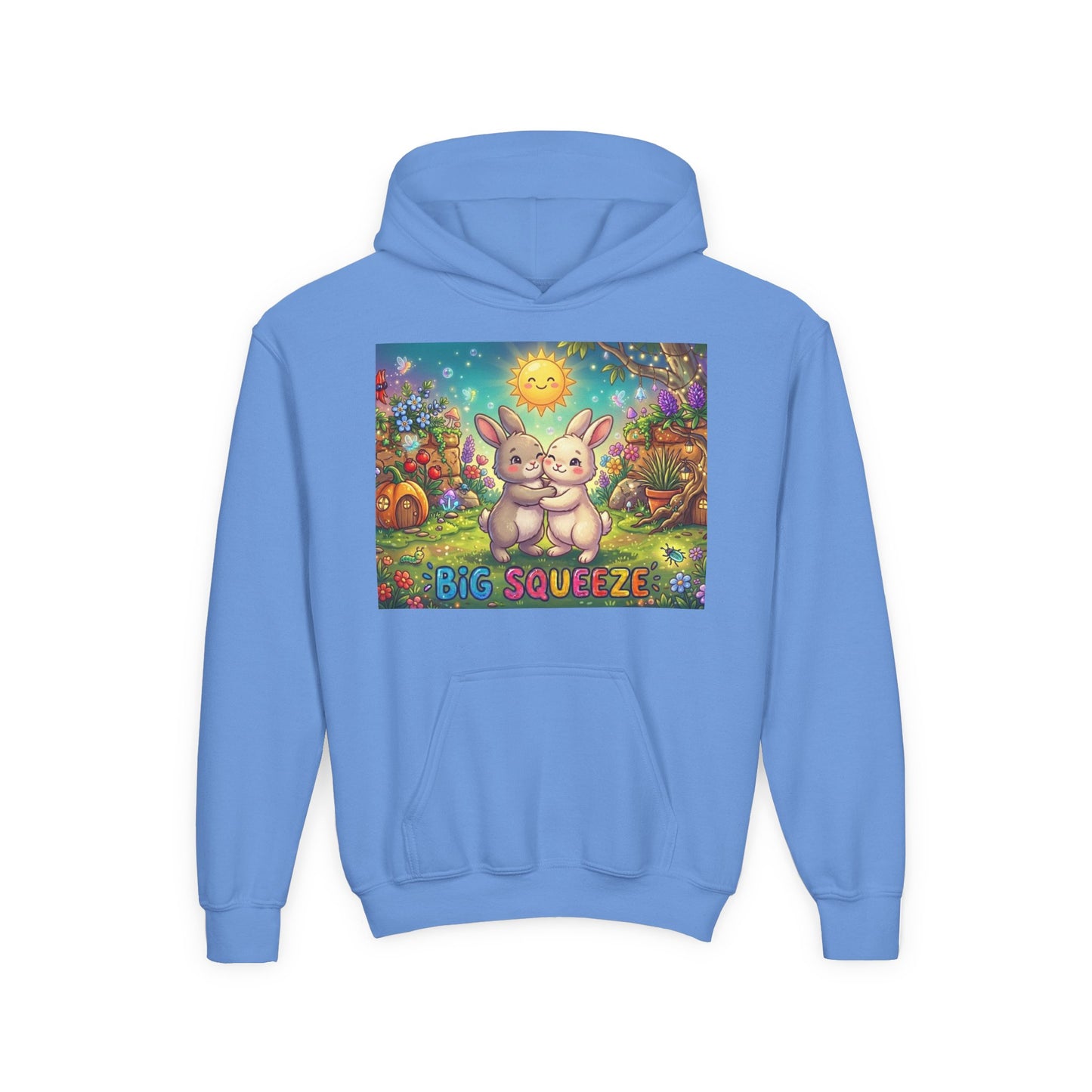 Big Squeeze Bunny Youth Heavy Blend Hooded Sweatshirt