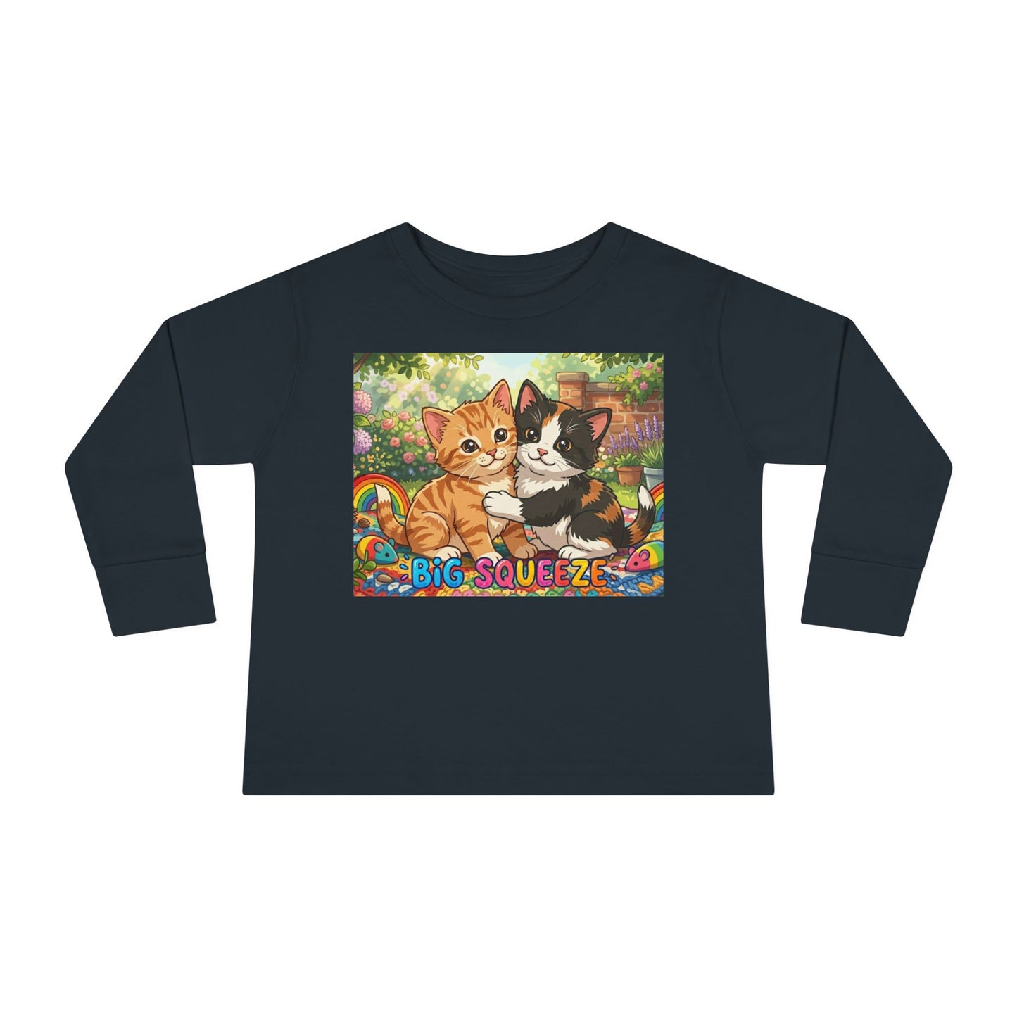 Big Squeeze Kitten Toddler Long Sleeve Tee