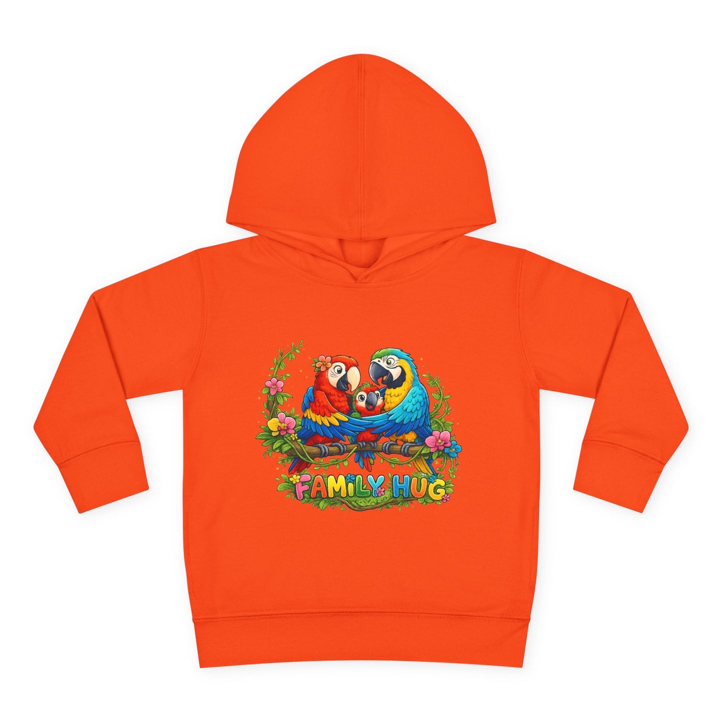 Family Hug Macaw Toddler Pullover Fleece Hoodie