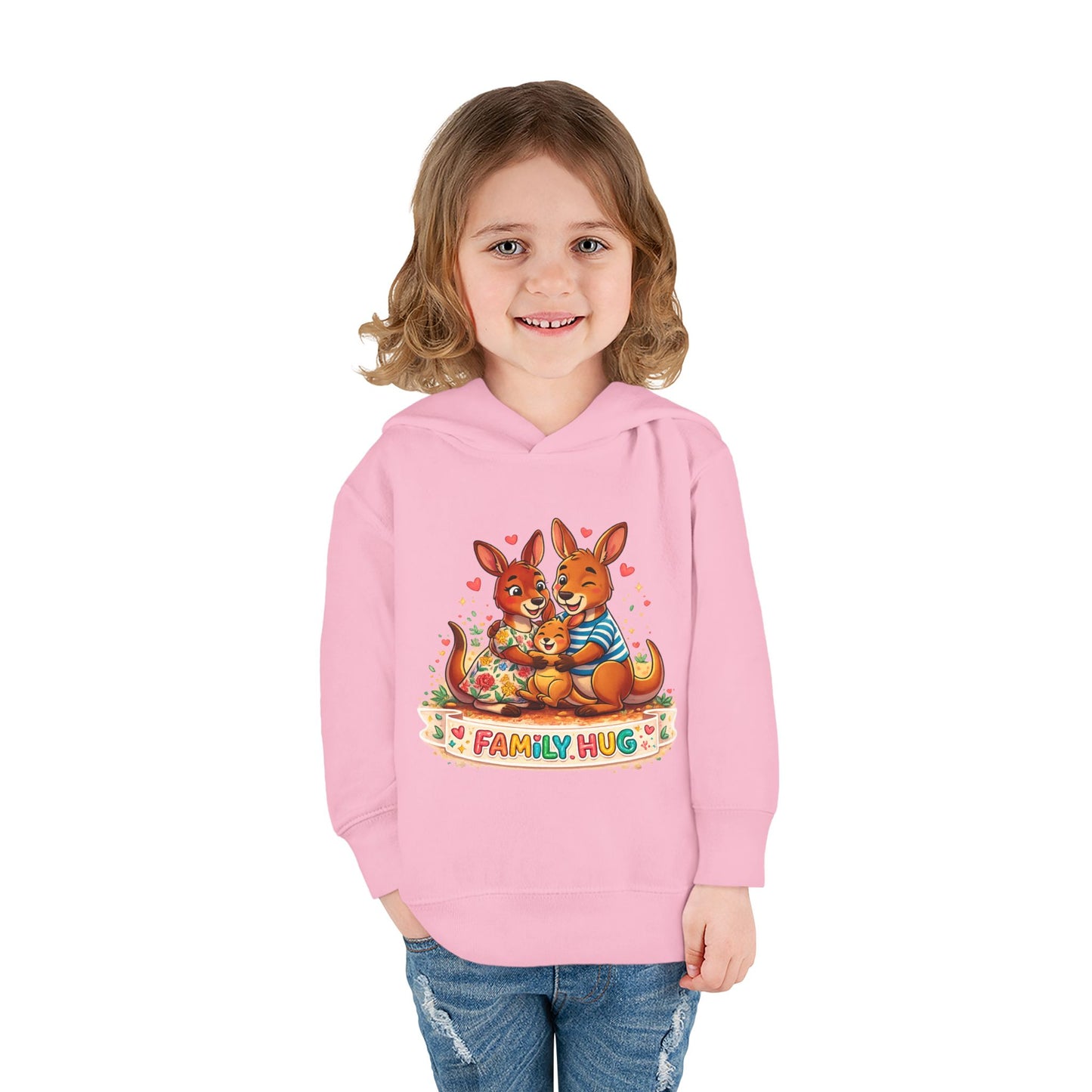 Family Hug Kangaroo Toddler Pullover Fleece Hoodie