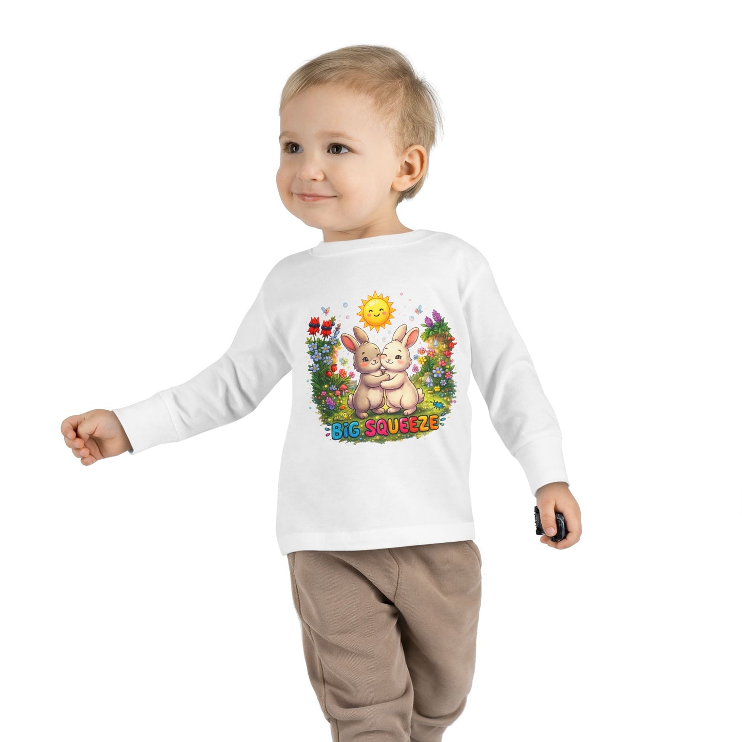 Big Squeeze Bunny Toddler Long Sleeve Tee