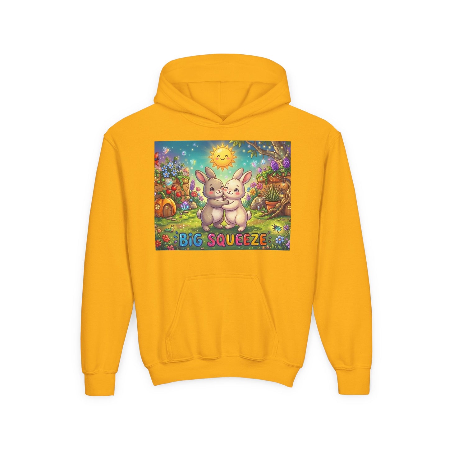 Big Squeeze Bunny Youth Heavy Blend Hooded Sweatshirt