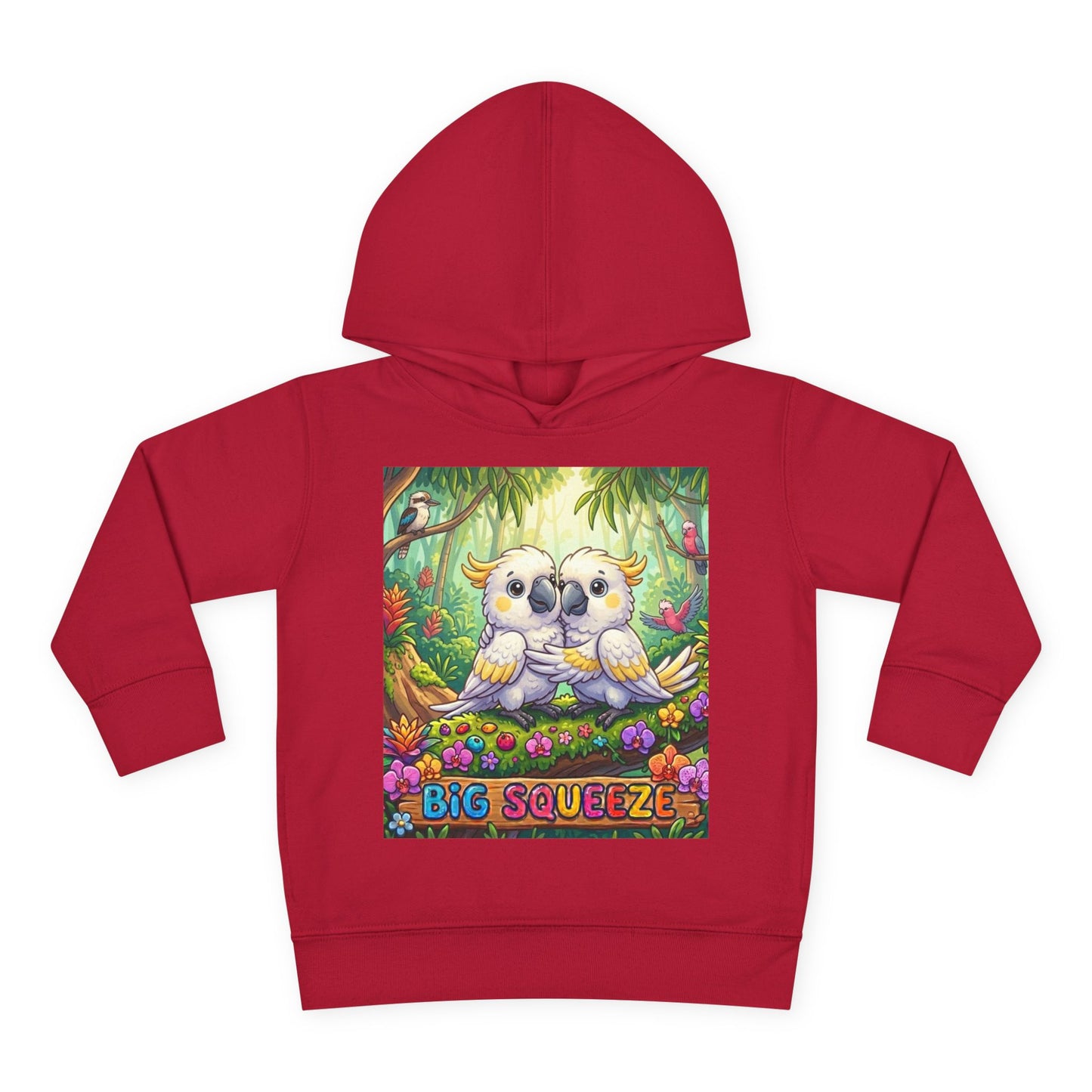 Big Squeeze Cockatoo Toddler Pullover Fleece Hoodie