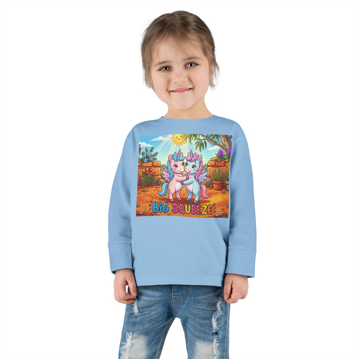 Big Squeeze Unicorn Toddler Long Sleeve Tee