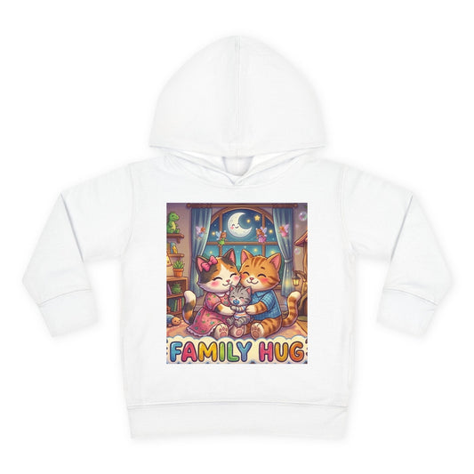 Family Hug Kitten Toddler Pullover Fleece Hoodie
