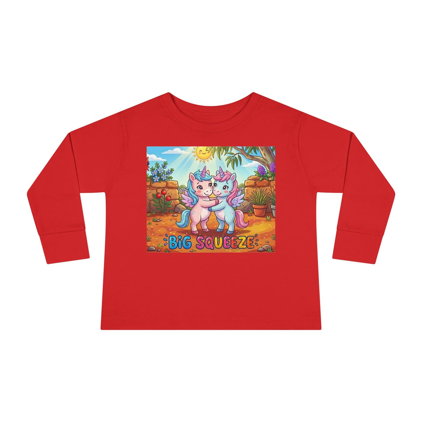 Big Squeeze Unicorn Toddler Long Sleeve Tee