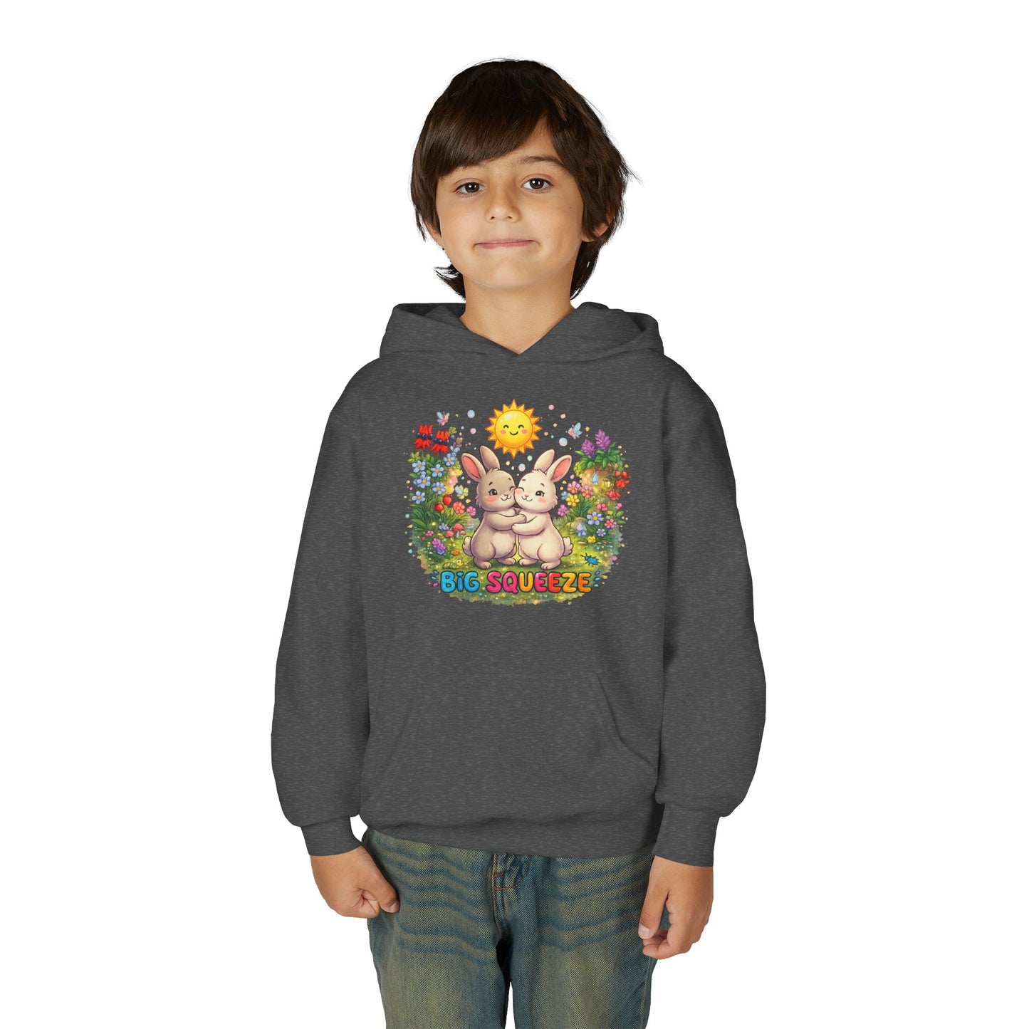 Big Squeeze Bunny Youth Heavy Blend Hooded Sweatshirt