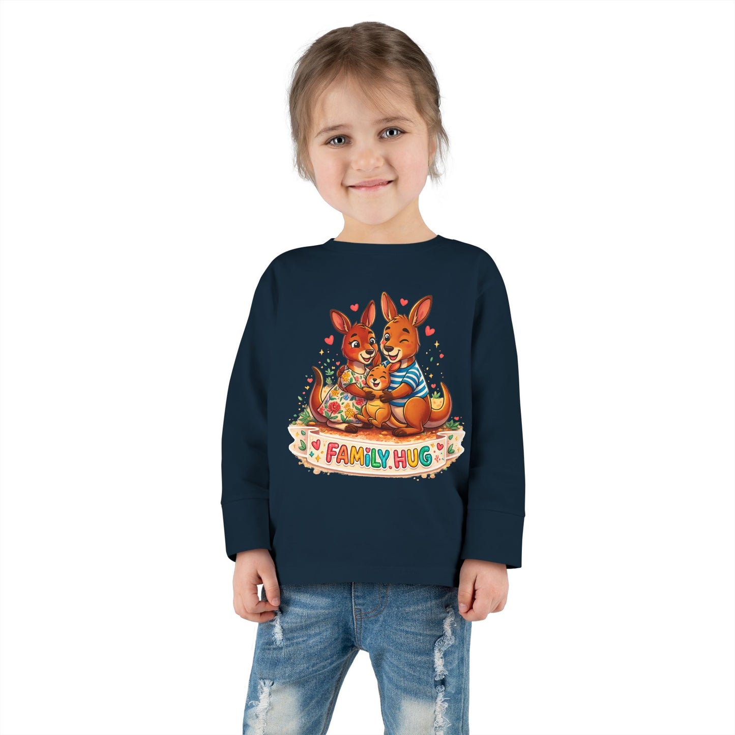 Family Hug Kangaroo Toddler Long Sleeve Tee