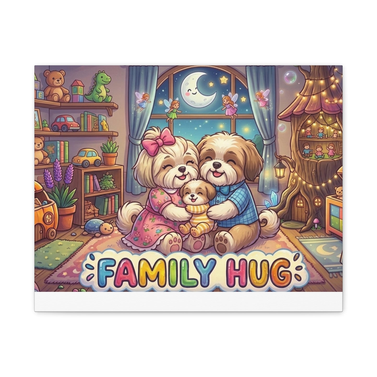 Family Hug Shih Tzu Classic Canvas