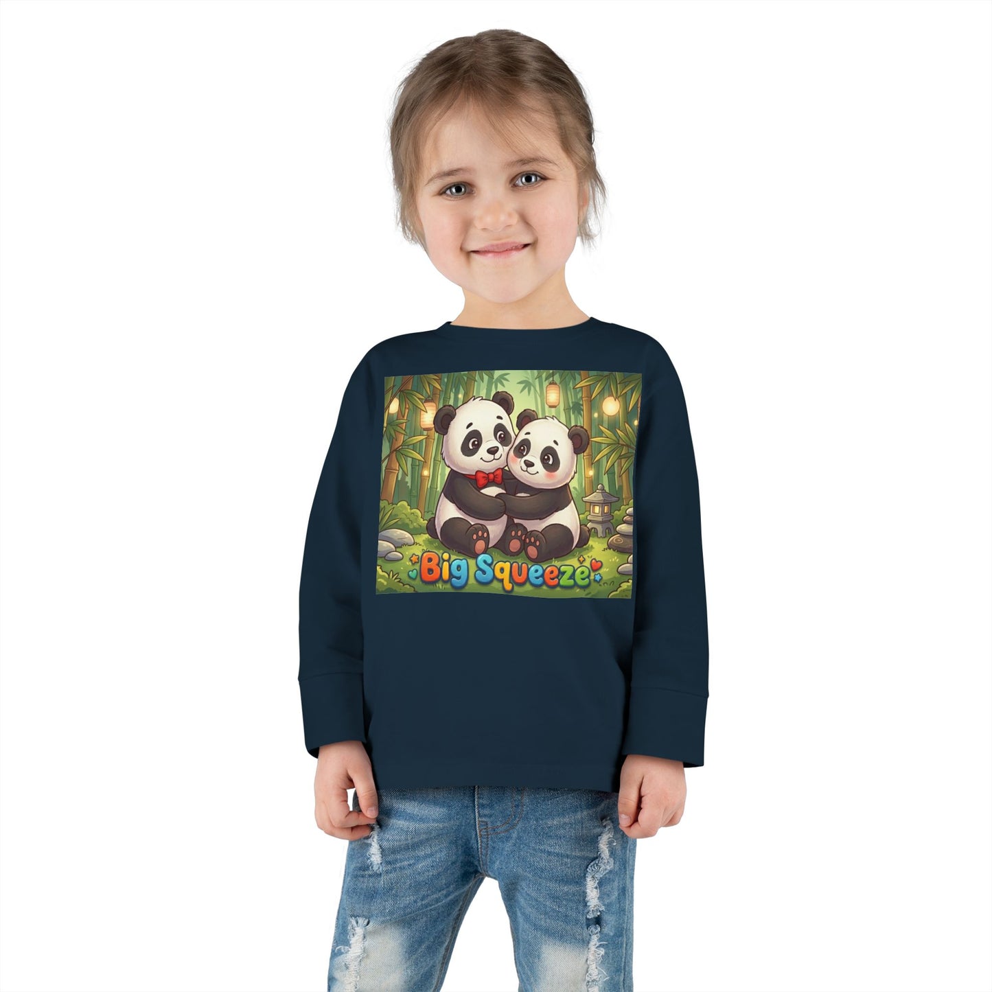 Big Squeeze Panda Toddler Long Sleeve Tee