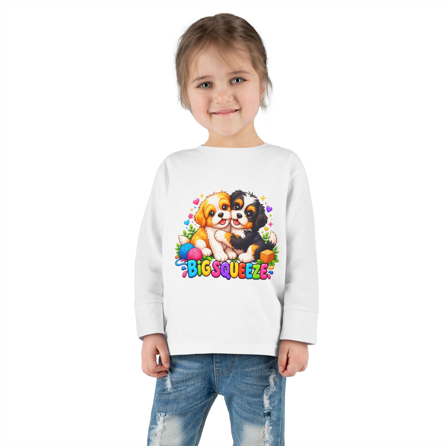 Big Squeeze Shih Tzu Toddler Long Sleeve Tee