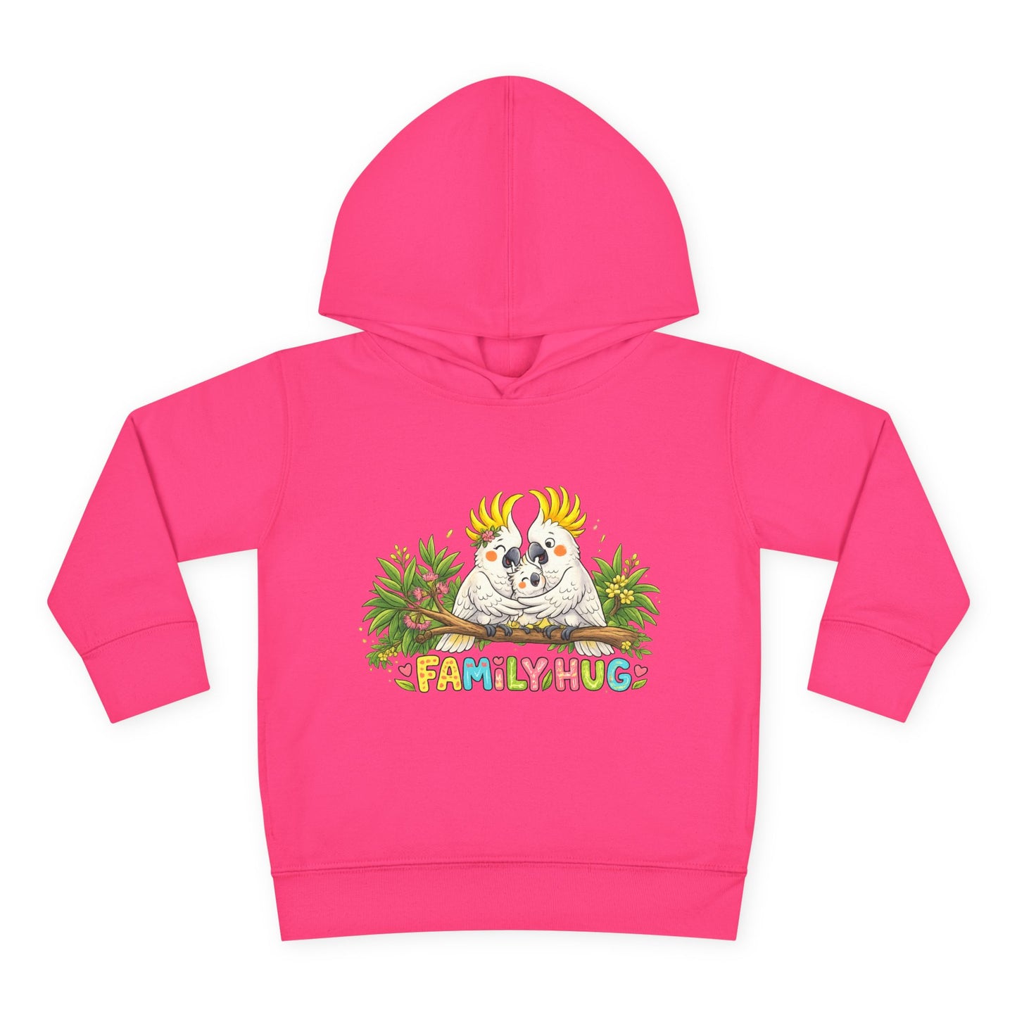 Family Hug Cockatoo Toddler Pullover Fleece Hoodie