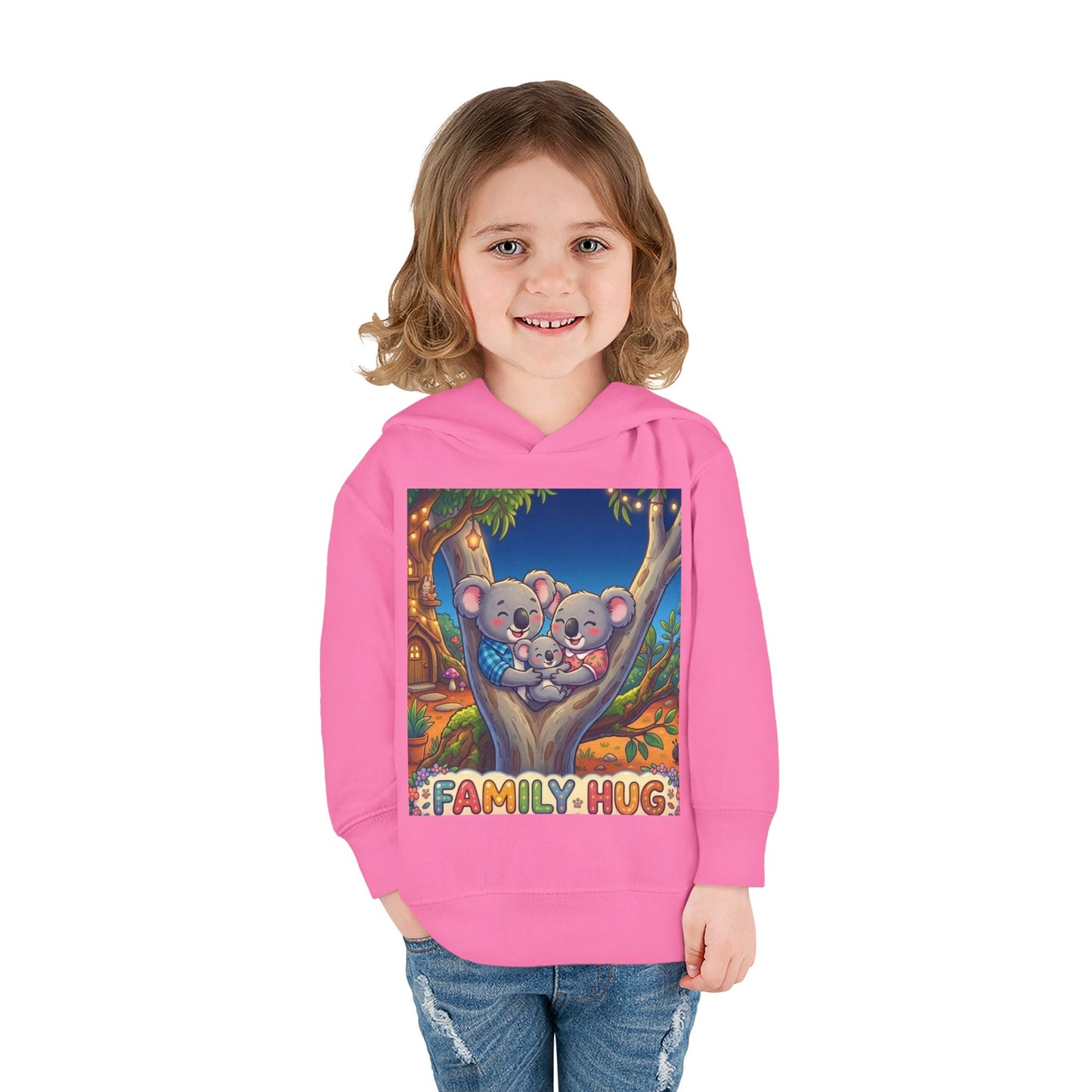 Family Hug Koala Toddler Pullover Fleece Hoodie
