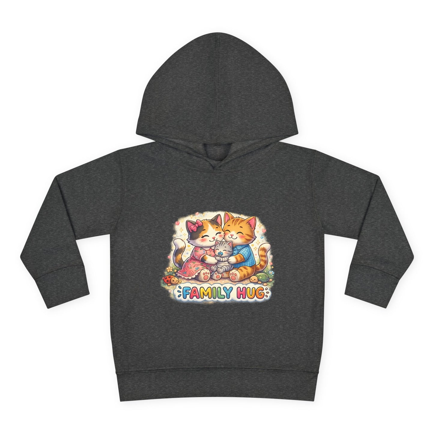 Family Hug Kitten Toddler Pullover Fleece Hoodie