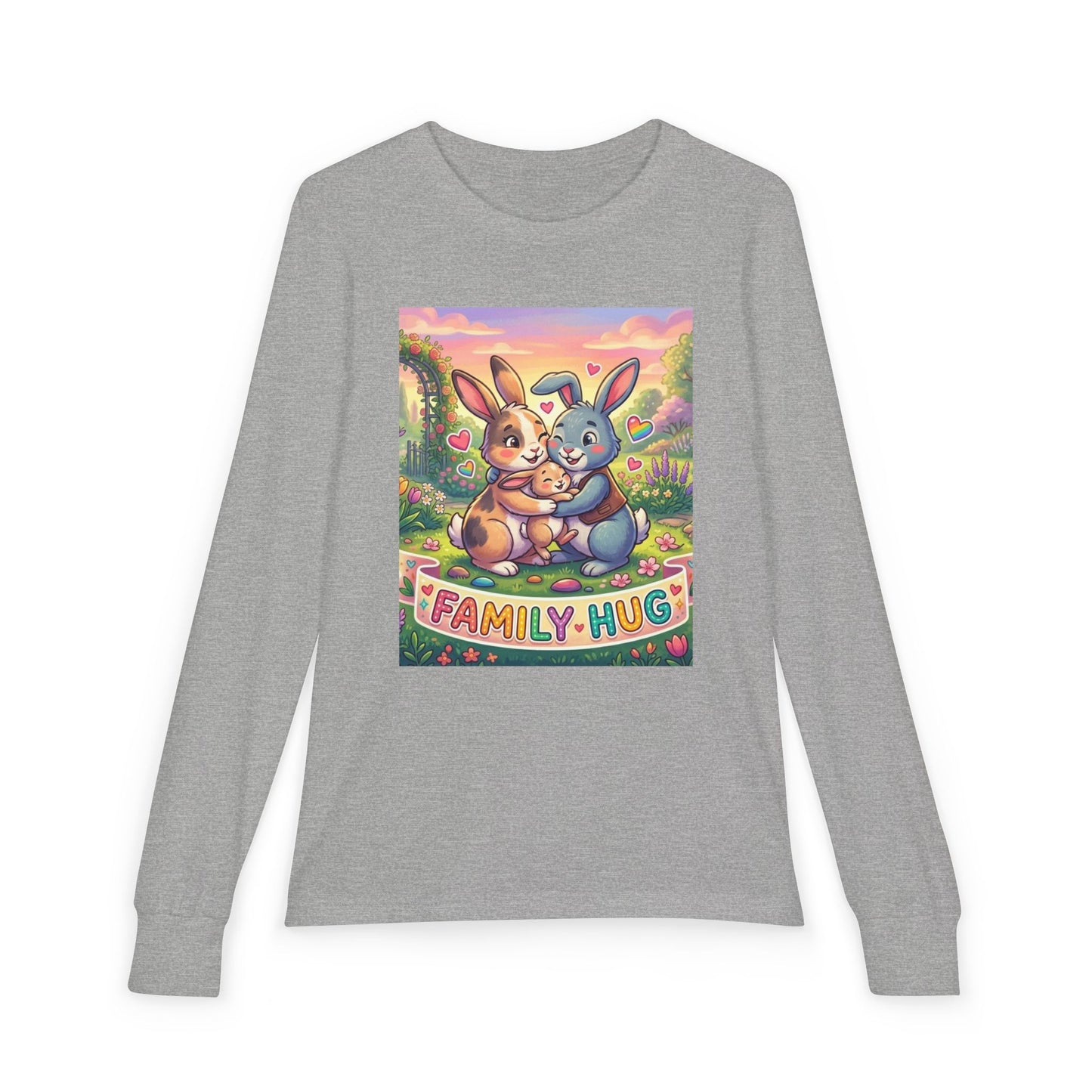 Family Hug Bunny Youth Jersey Long Sleeve Tee