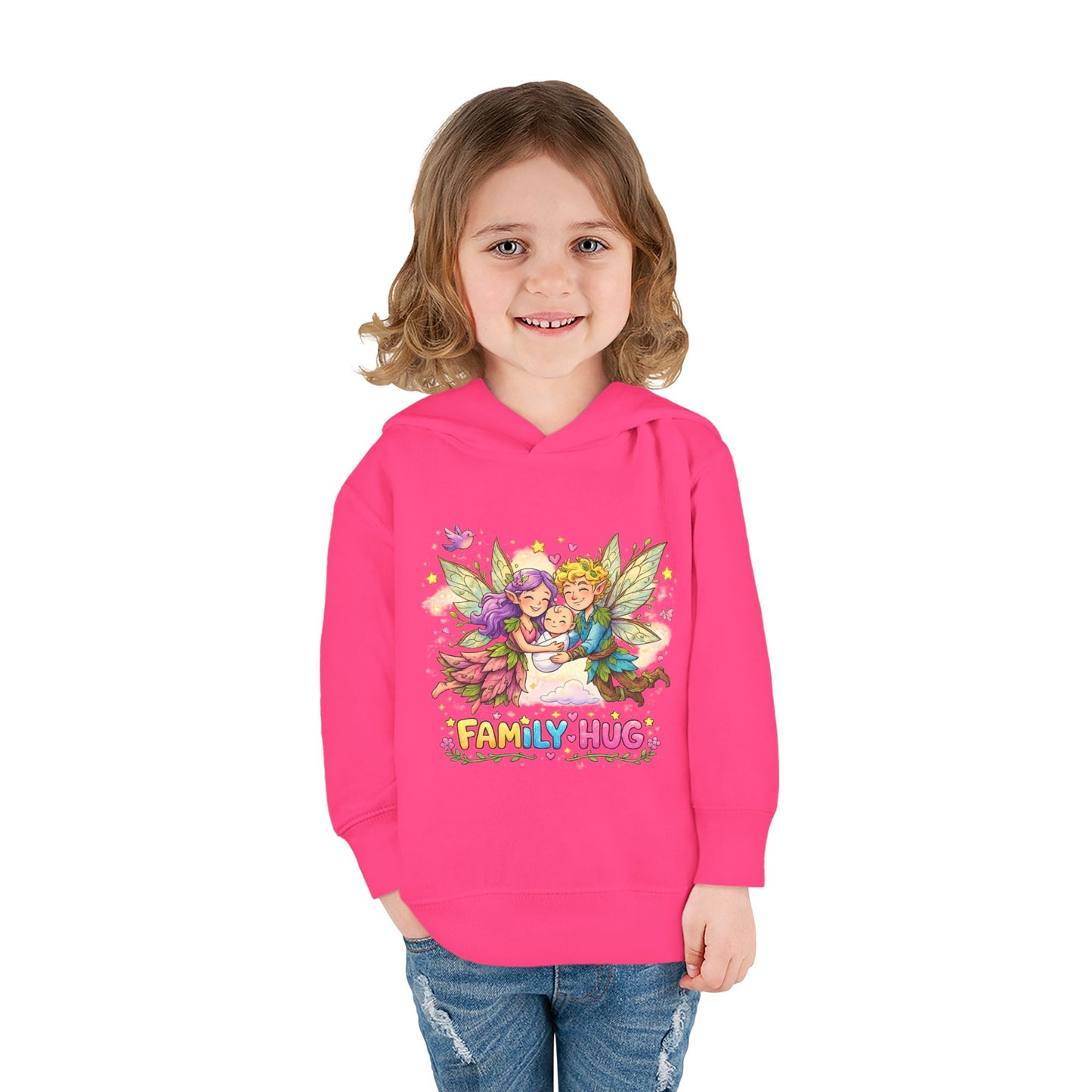 Family Hug Fairy Toddler Pullover Fleece Hoodie