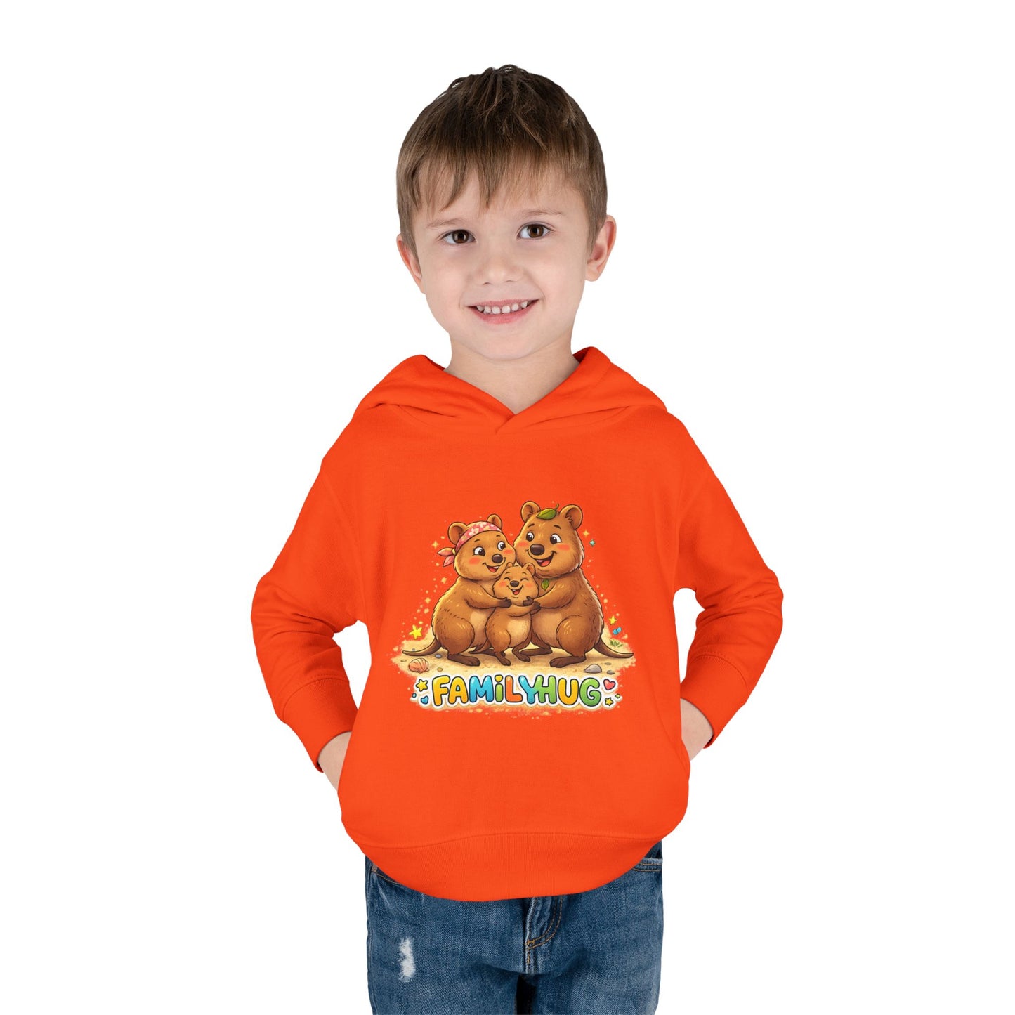 Family Hug Quokka Toddler Pullover Fleece Hoodie
