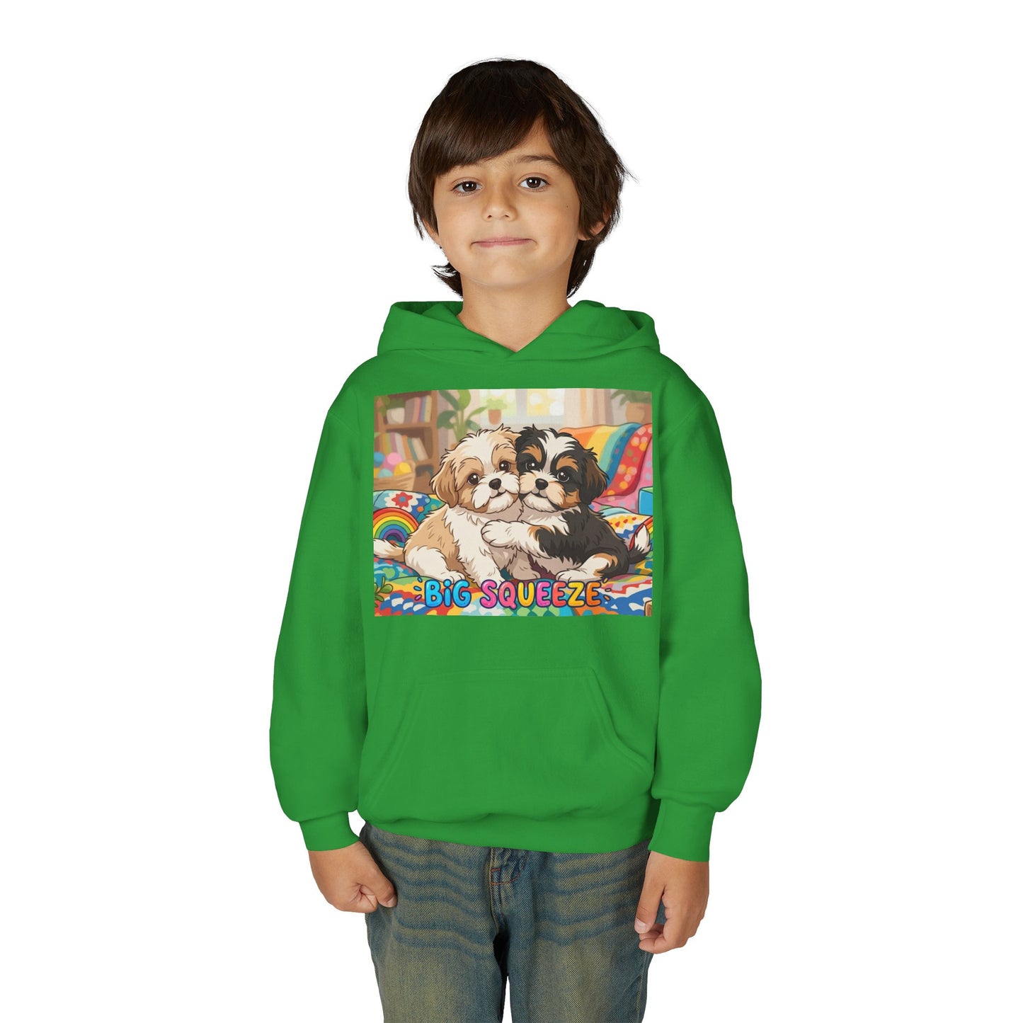 Big Squeeze Shih Tzu Youth Heavy Blend Hooded Sweatshirt