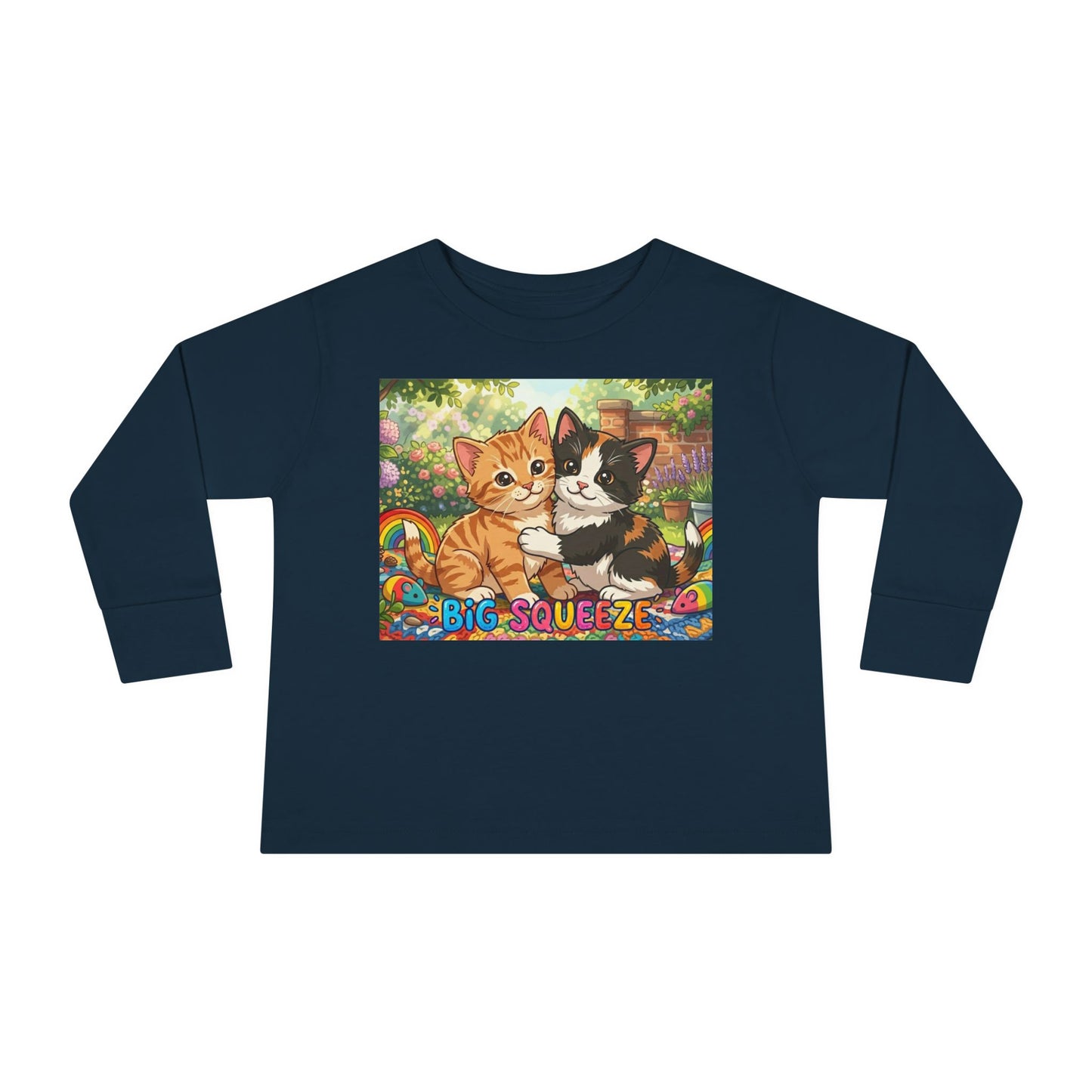 Big Squeeze Kitten Toddler Long Sleeve Tee