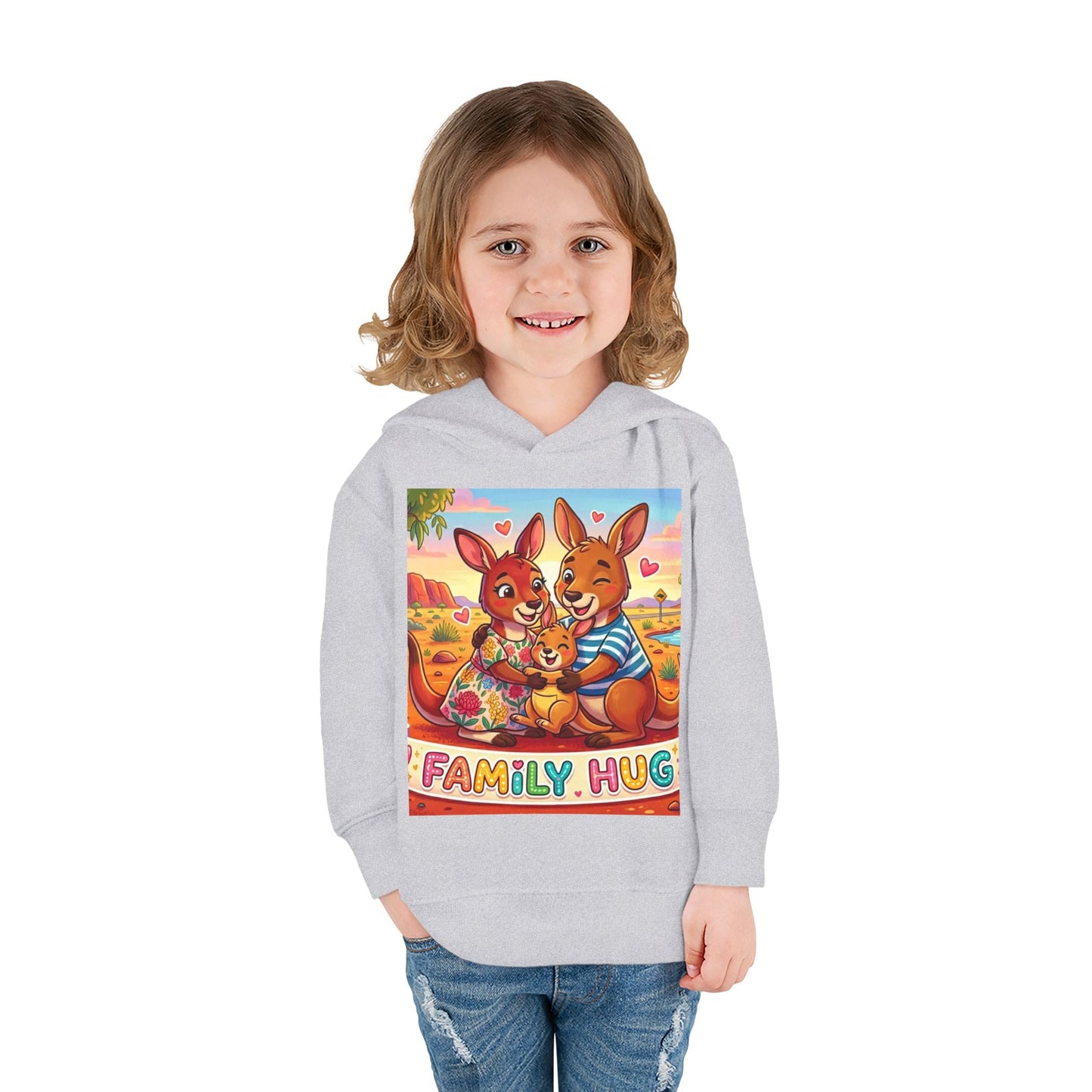 Family Hug Kangaroo Toddler Pullover Fleece Hoodie